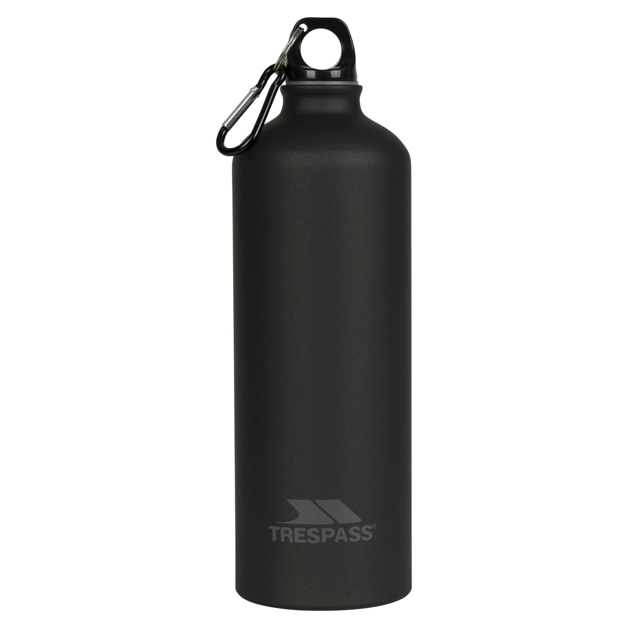 Trespass Black Adults Slurp Water Bottle With Carabiner (1 Litre) - Matt - One Size - Matt