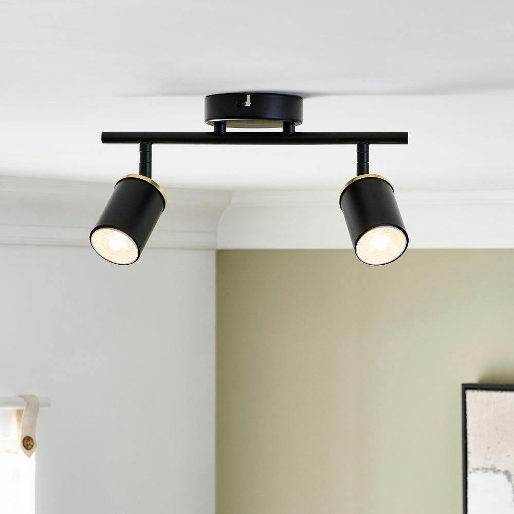 Pagazzi Lighting Light/Black Pagazzi Ing Talbot 2- Matte Spot Bar