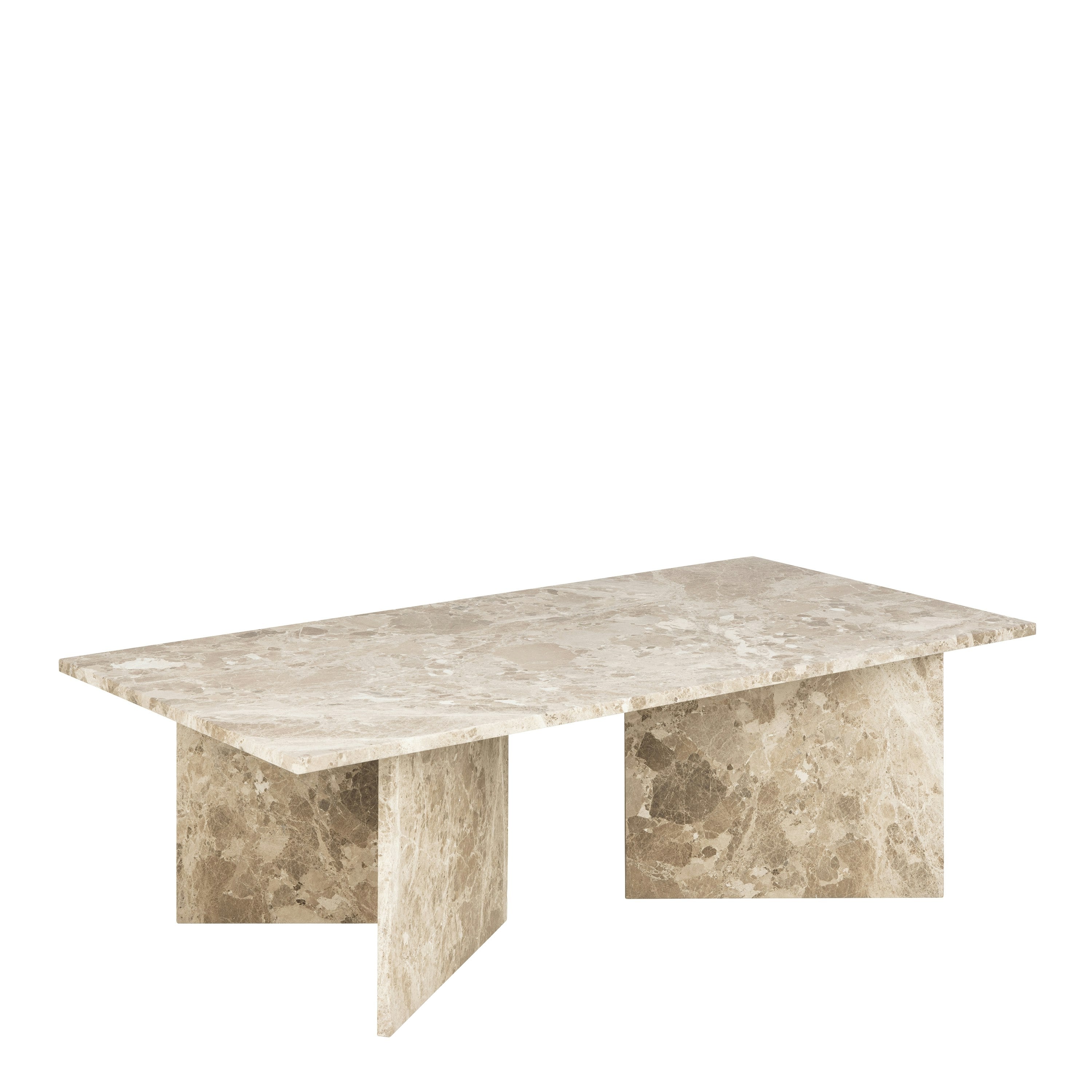 Furniture To Go Brown Vega Rectangular Coffee Table With Marble Top 140Cm - 1 - Latte Marble