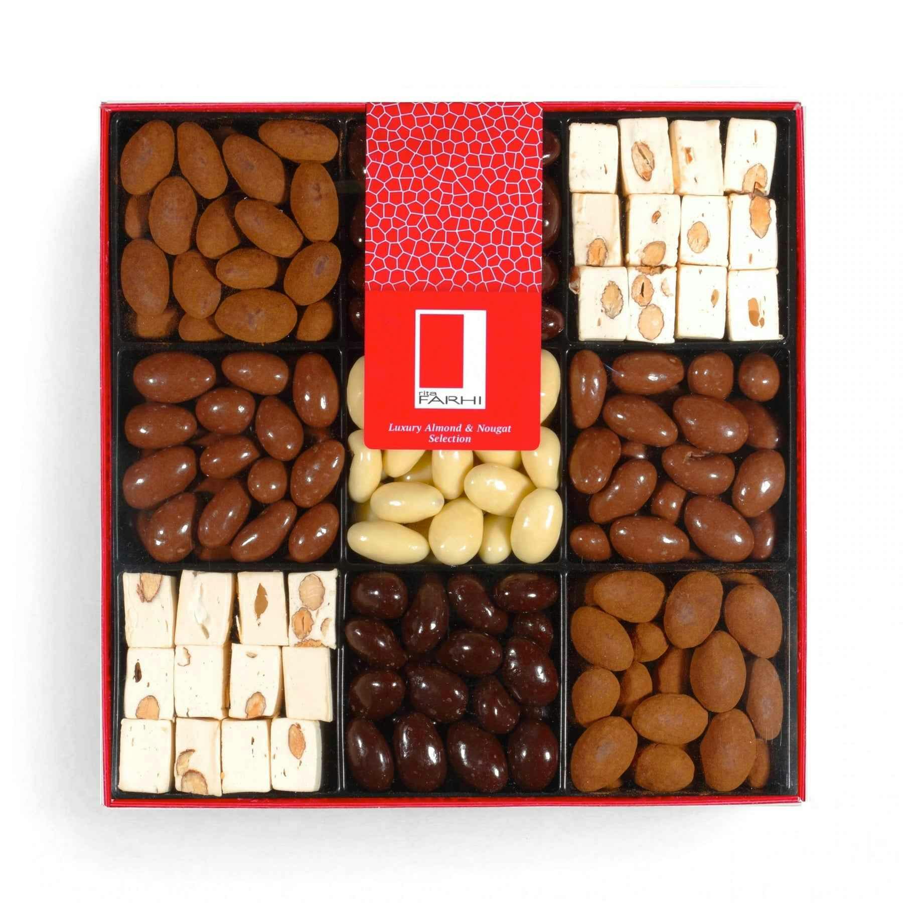 Rita Farhi Dark/White Assorted Chocolate Almonds And Nougat Luxury Selection, 990G