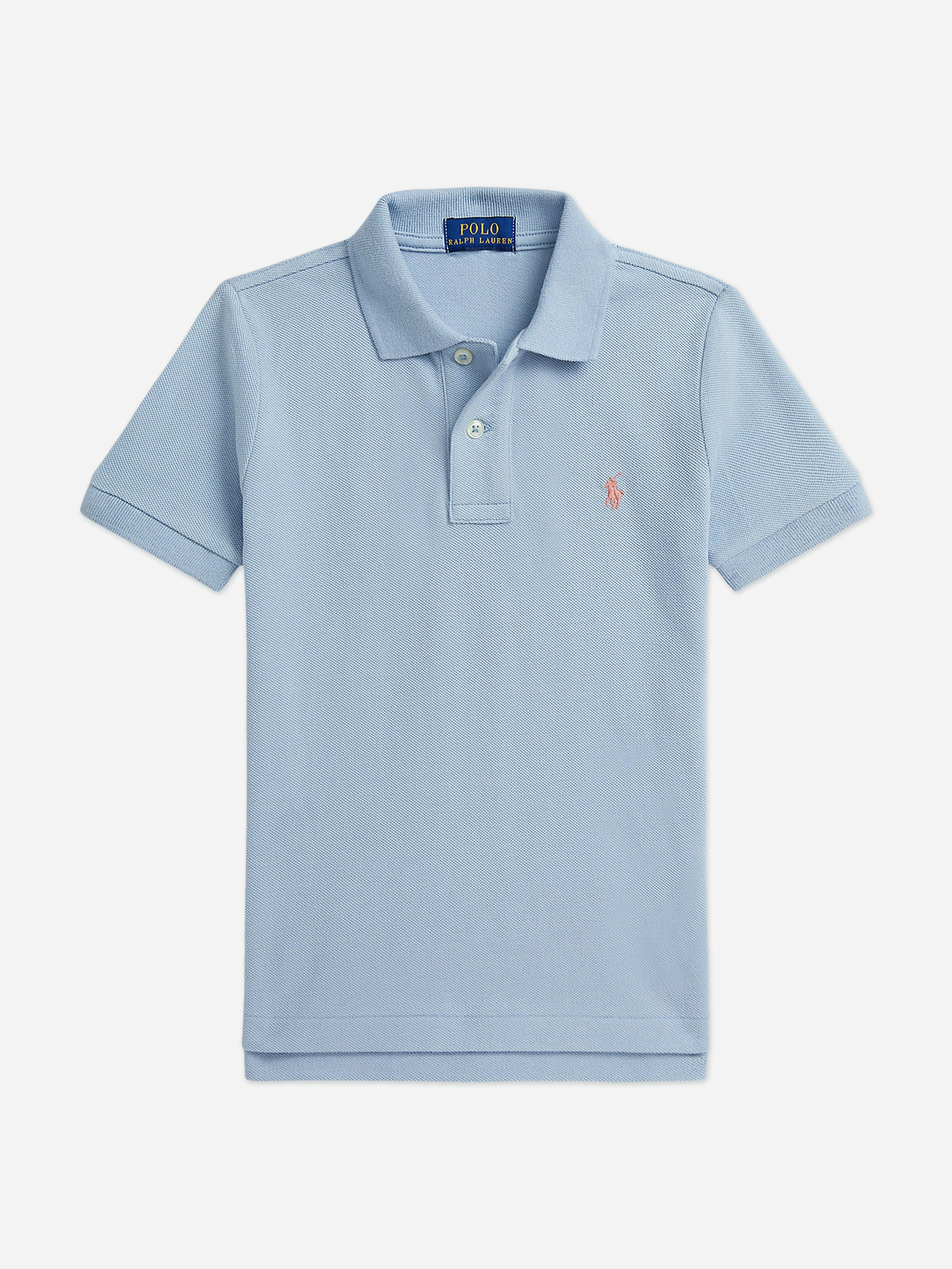 Ralph Lauren Kids Boys Blue Ralph Lauren Logo Polo Shirt In - 6 Yrs