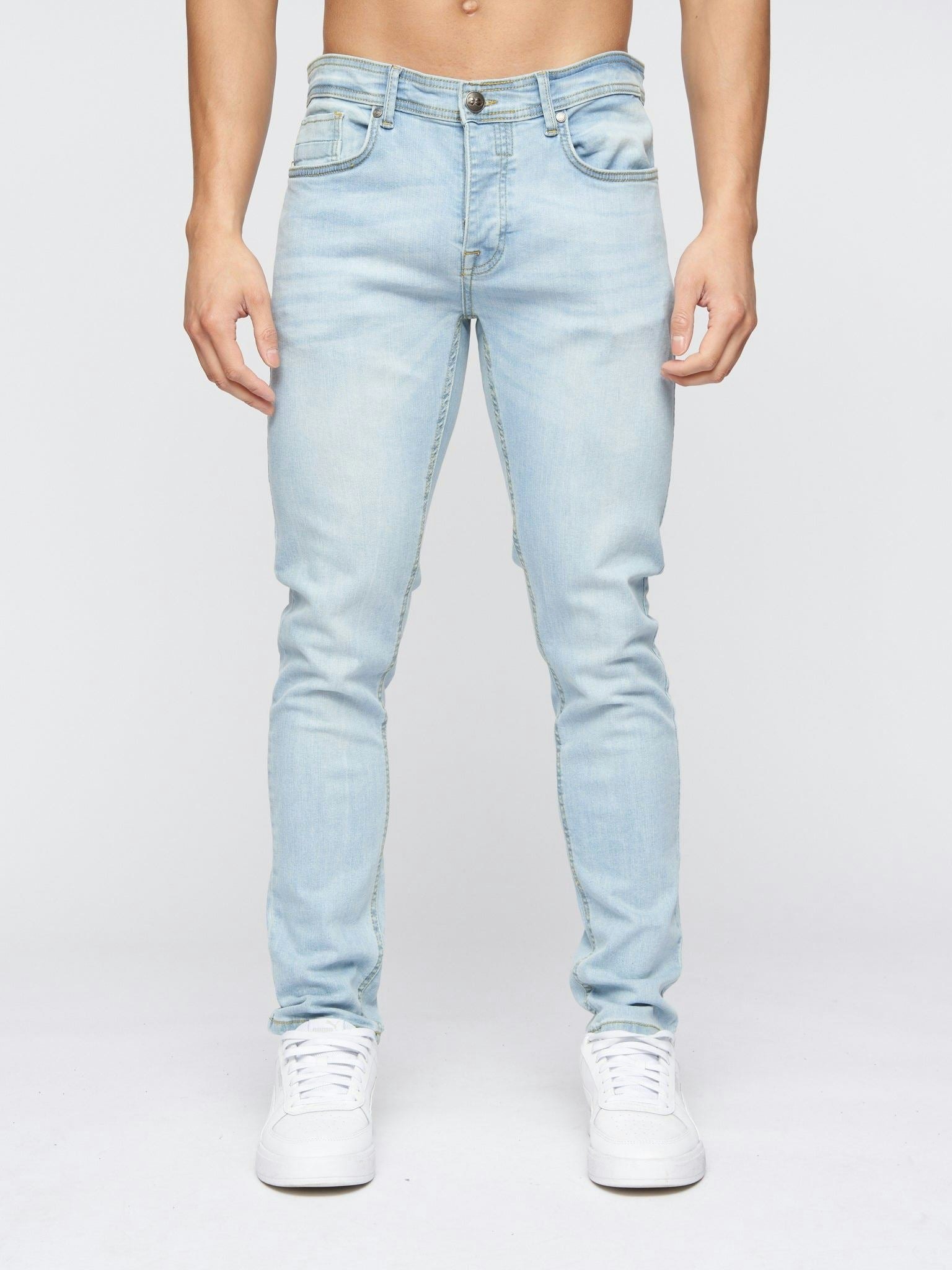 Crosshatch Men's Light Buraca Slim Fit Jeans Wash - W36 L32