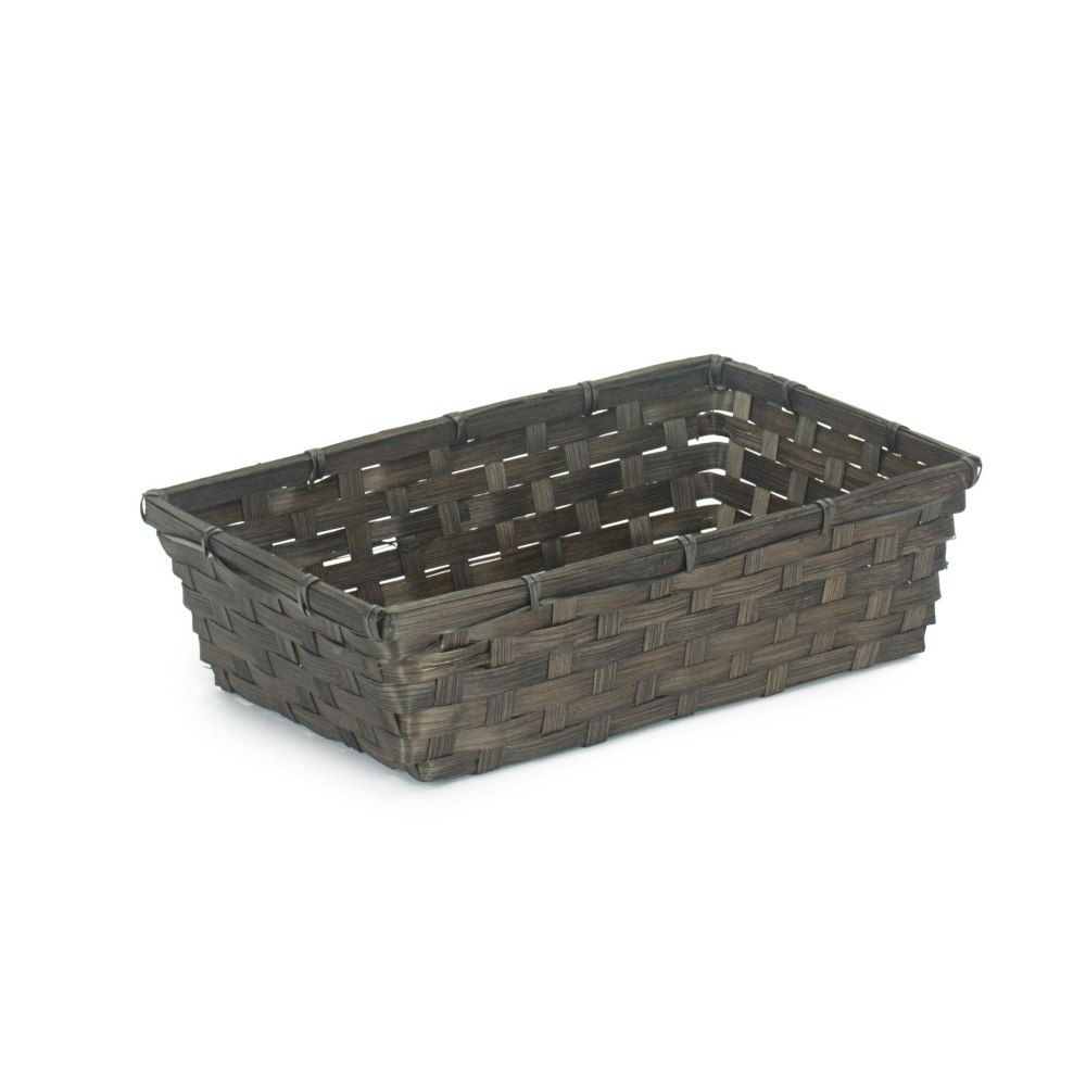 Red Hamper Red/Black Hamper Painted Bamboo Serving Tray - Small