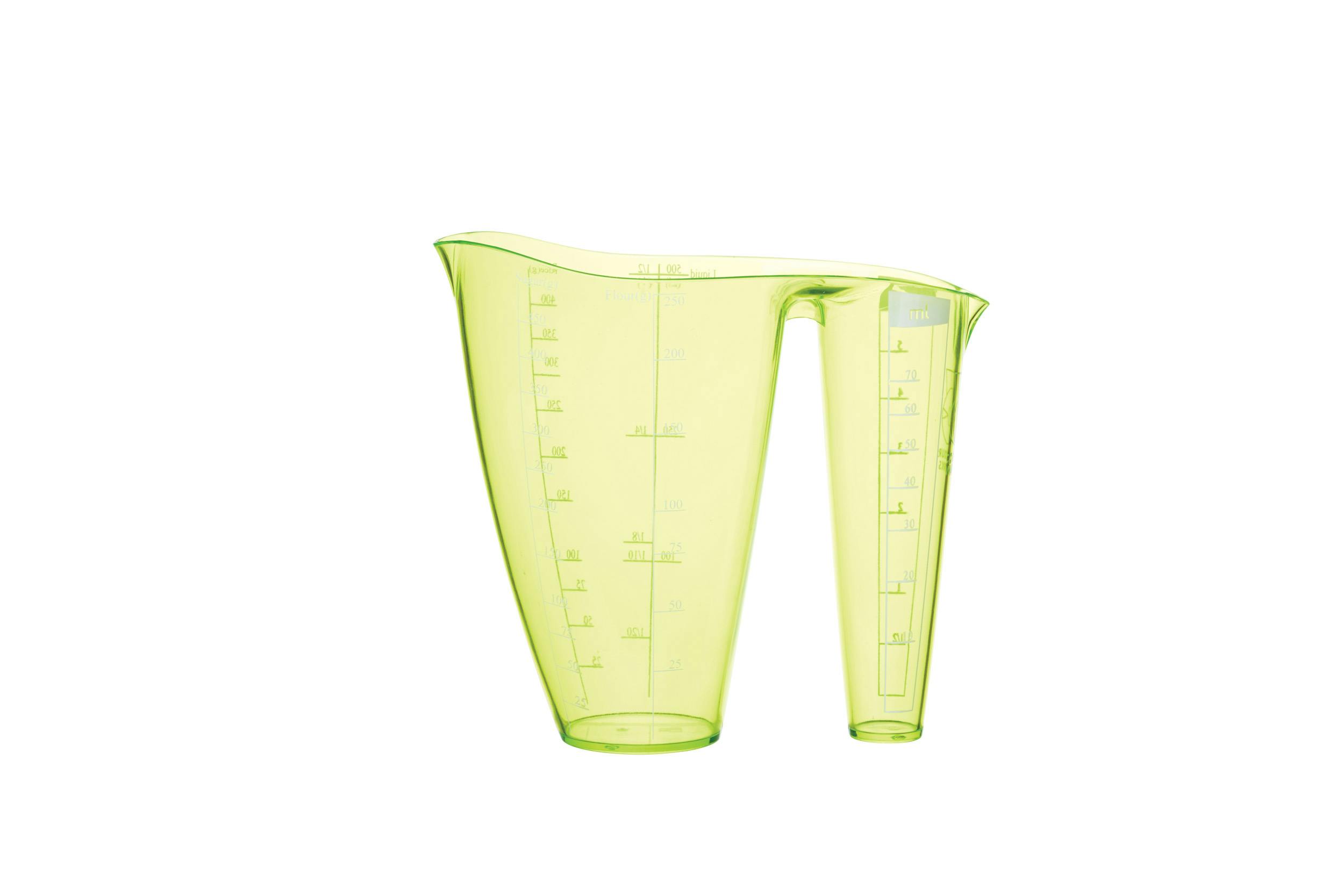 Rackhams Green Brights Dual Measuring Jug - Plastic - Measuring Jug