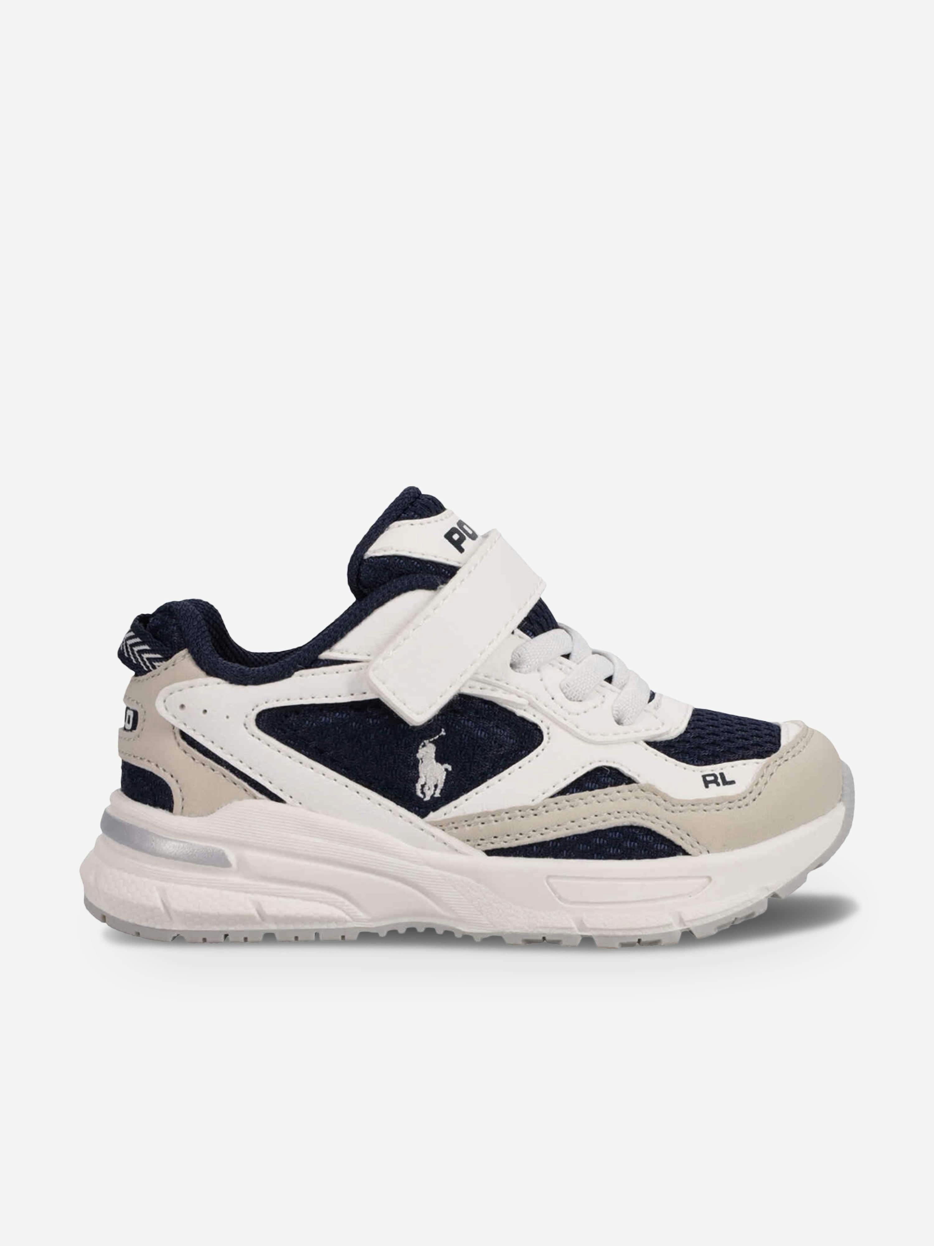 Ralph Lauren Kids Unisex Kids White/Cream Trackster 275 Ps Trainers In - Eu 34 Uk 2.5 Us 3