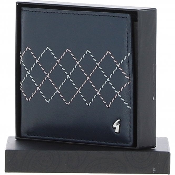 Gabicci Blue Real Leather 4 Card Billfold Wallet: Gb-145-As - Navy - One Size - Leather