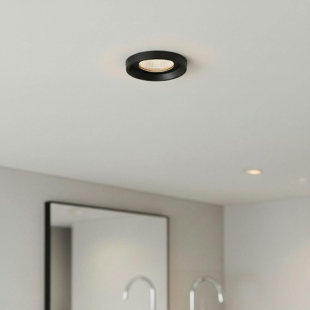 Rackhams Black 6 Watt Led Bathroom Ceiling Spotlight