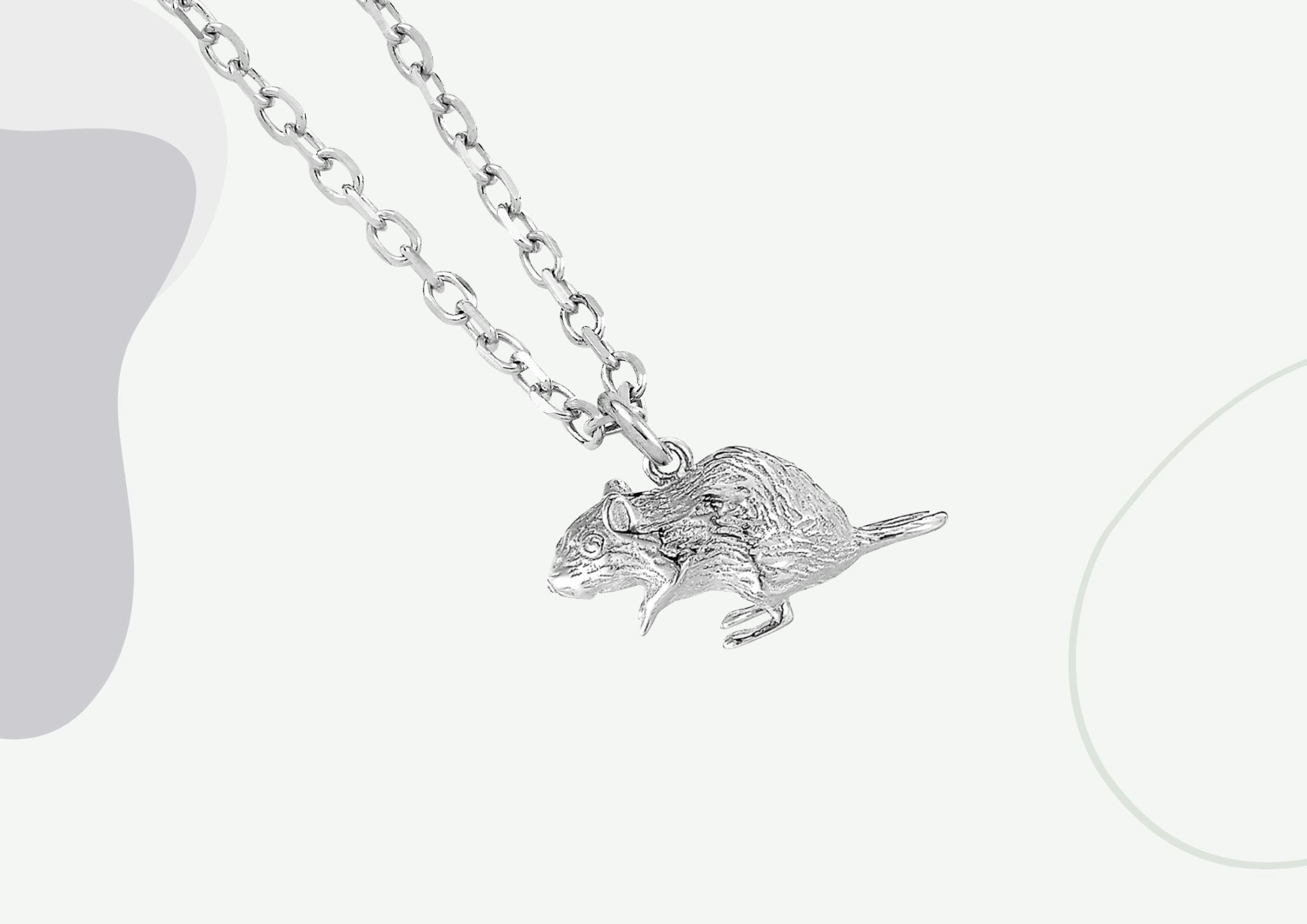 Mylee London Silver Gerbil Necklace - Personalised - Yes