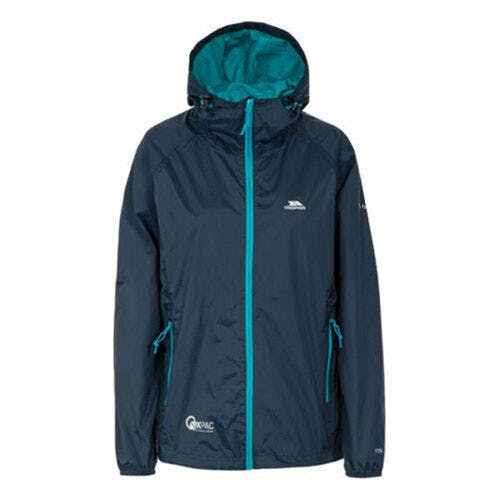 Trespass Women's Qikpac Waterproof Hooded Jacket With Packaway Pouch - Navy - M - Image 6