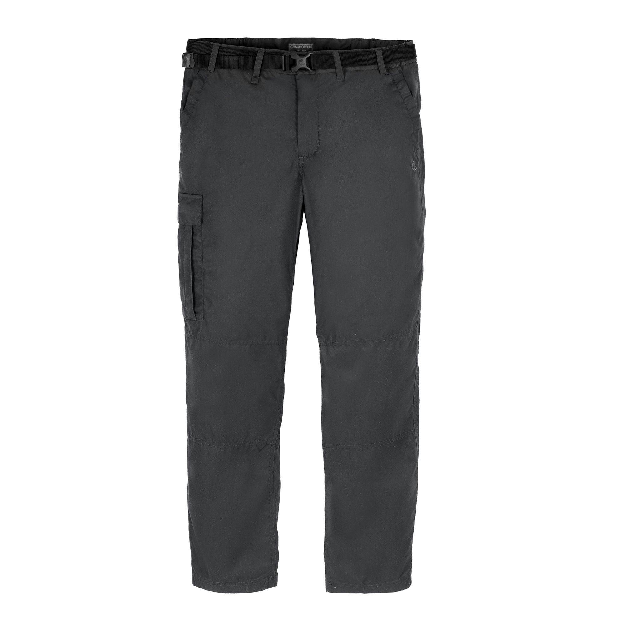 Craghoppers Men's Grey Expert Kiwi Tailored Cargo Trousers - Carbon - 36L - Carbon - 65% Recycled Polyester/35% Cotton