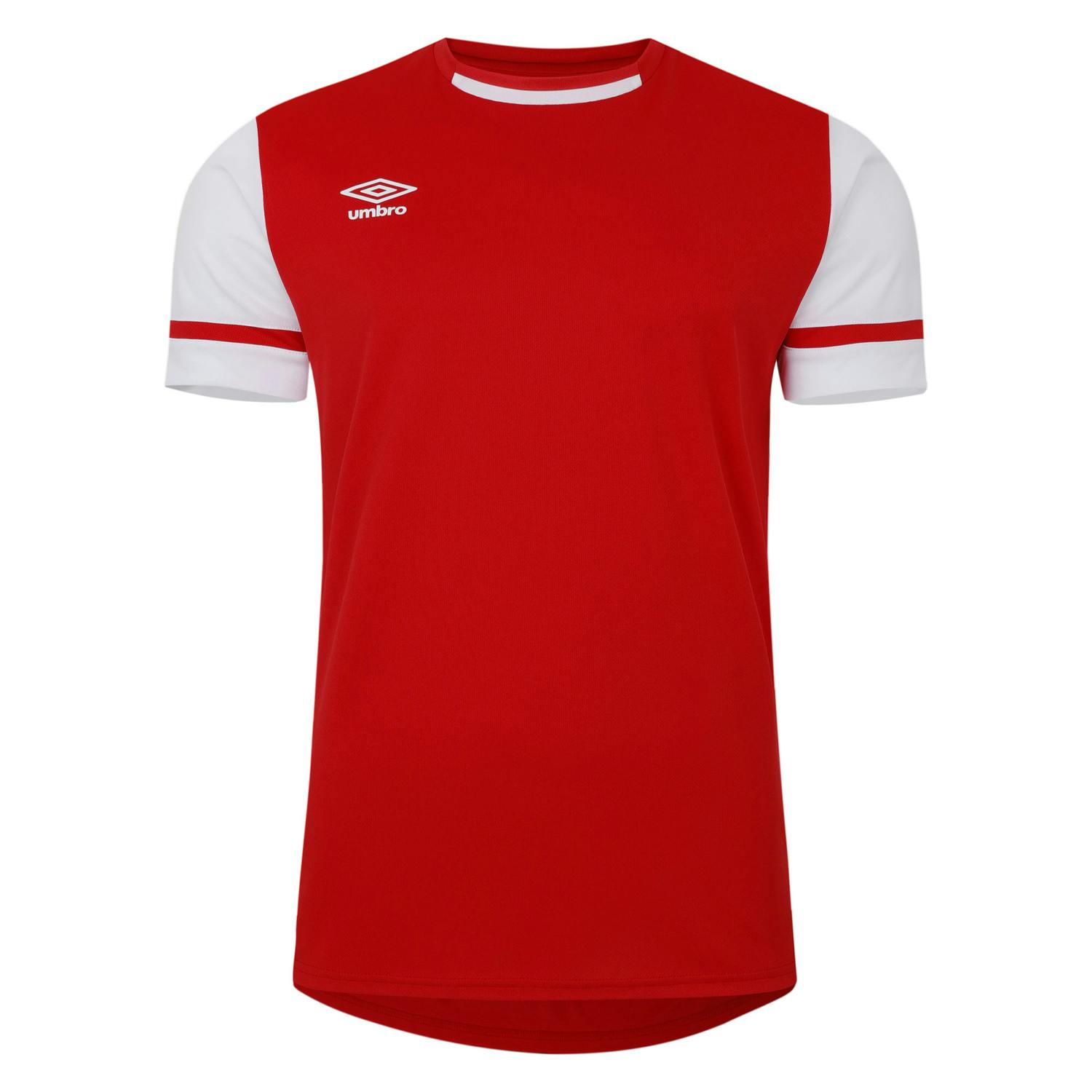 Umbro Men's White Cavelle Jersey T-Shirt - Vermillion/Brilliant - Xl - Vermillion/Brilliant - 100% Polyester