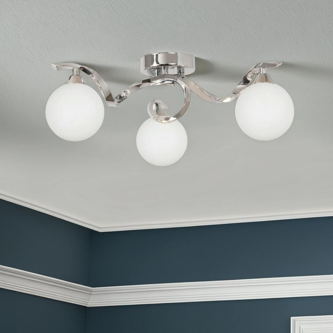 Rackhams Light Bombo 3 Semi Flush Ceiling