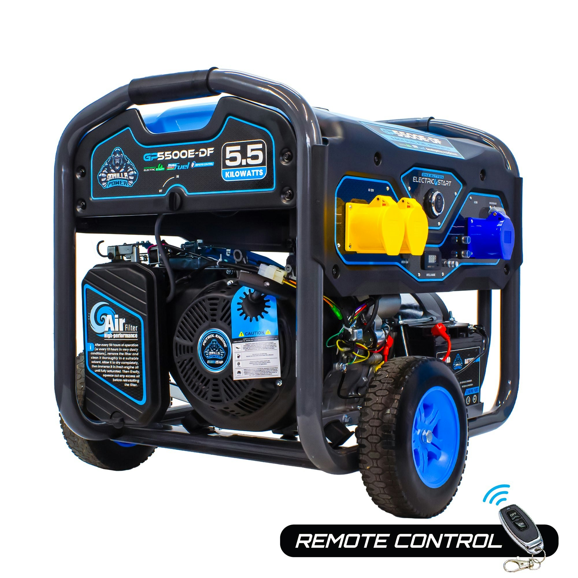 Gorilla Power Equip2clean 5500W Dual-Fuel Generator With Electric Start - Gp5500e-Df – Reliable & Fuel Efficient