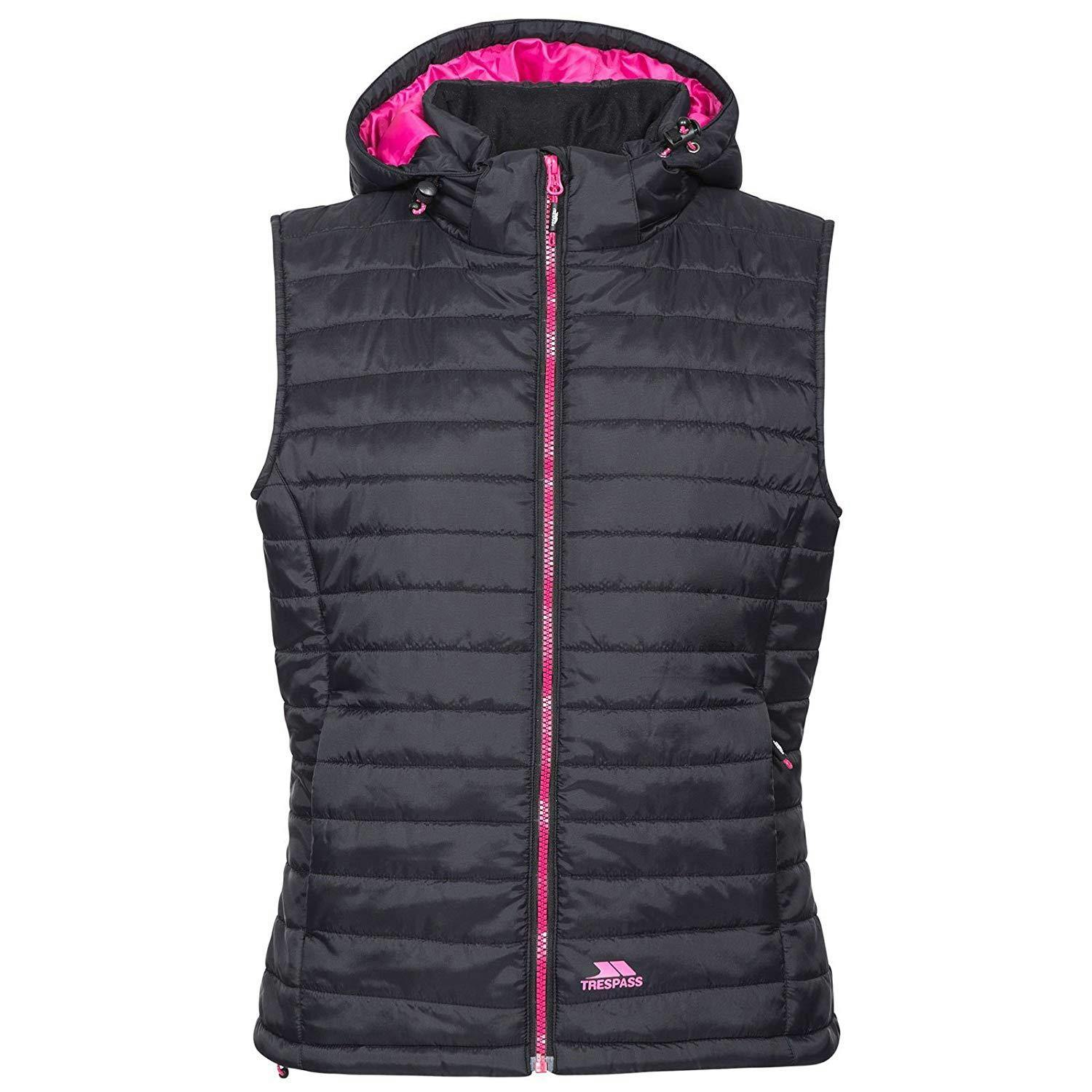 Trespass Women's Black Aretha Casual Gilet - Xxs - 100% Polyamide