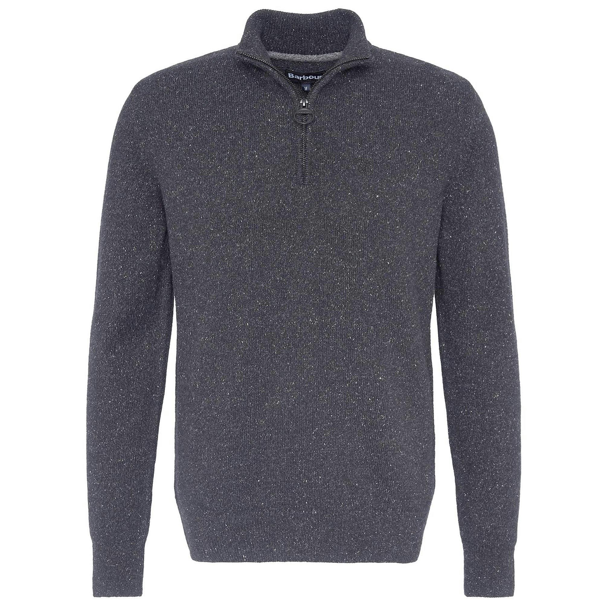 Barbour Black Tisbury Half Zip Sweater - X-Large