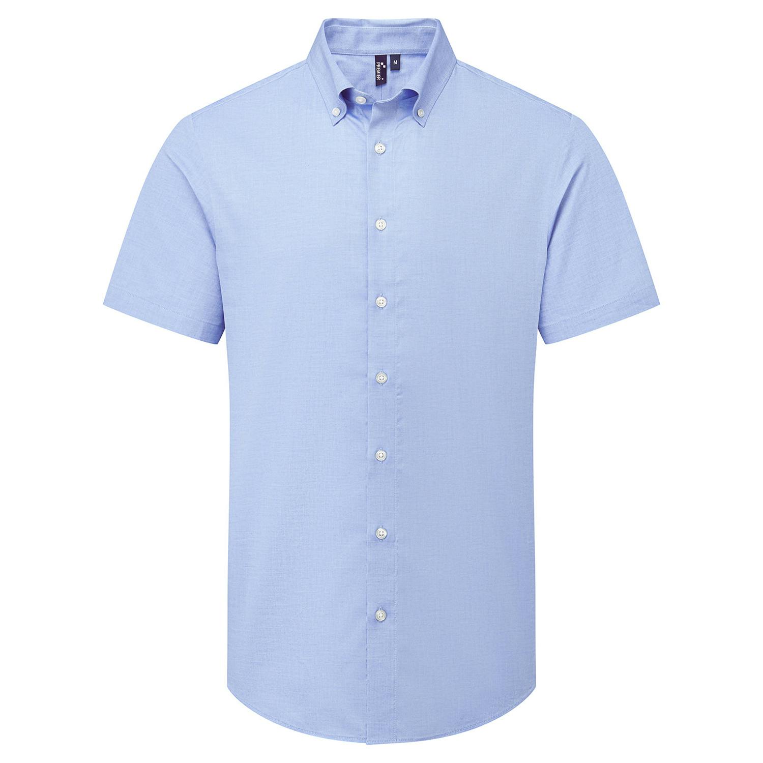 Premier (3Xl, Oxford Blue) Mens Supreme Oxford Short-Sleeved Formal Shirt - Image 2