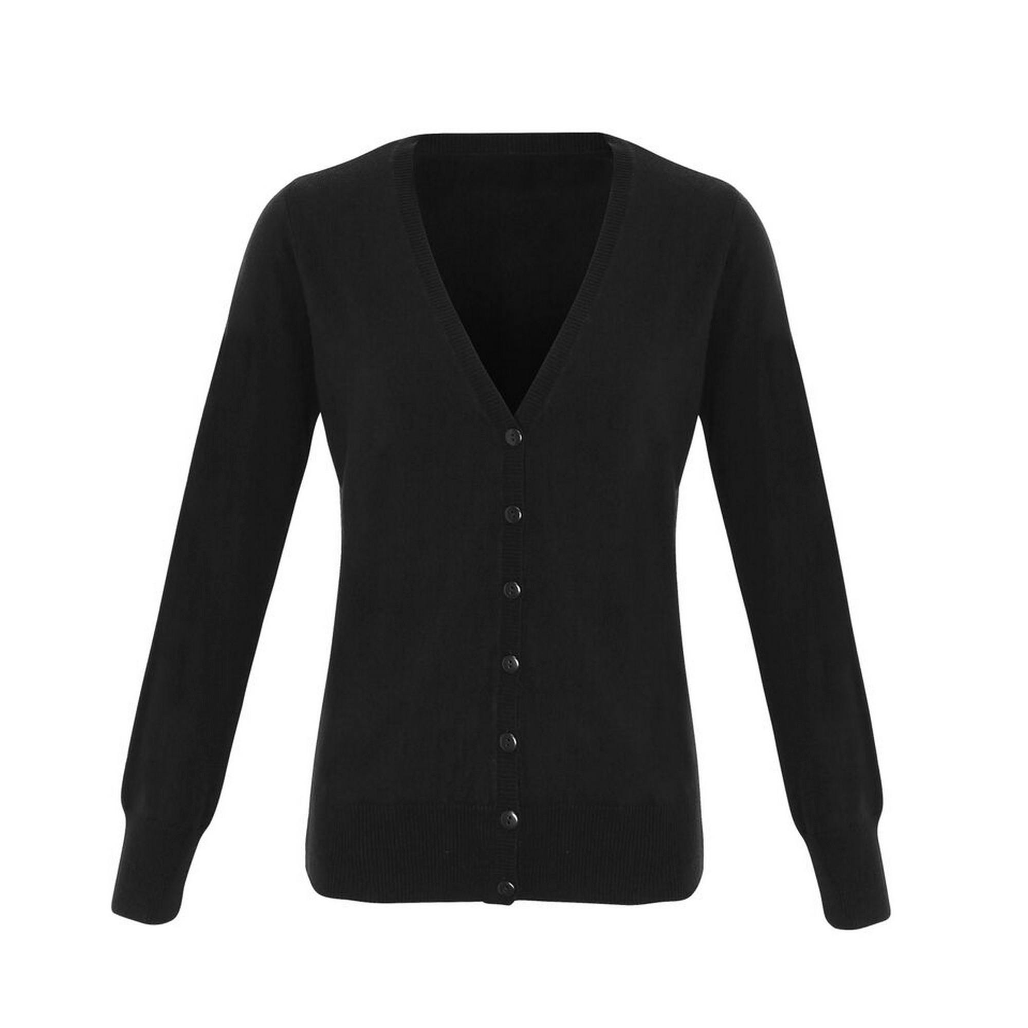 Premier Women's Black Essential Acrylic Cardigan In | Size: 26 - Image 3