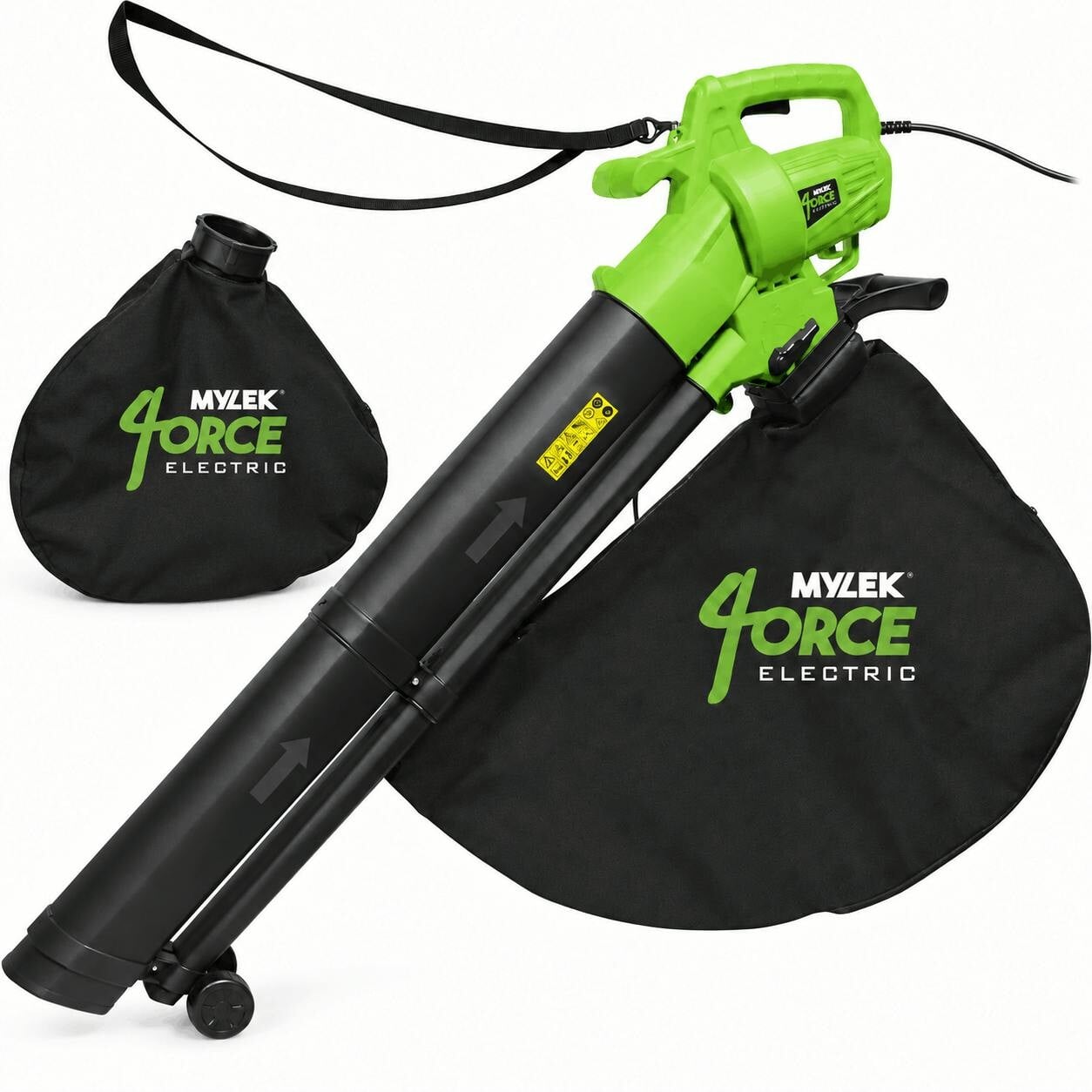 Mylek Leaf Blower And Vacuum 3000W Garden Shredder Mulcher And Rake - Green - Image 4
