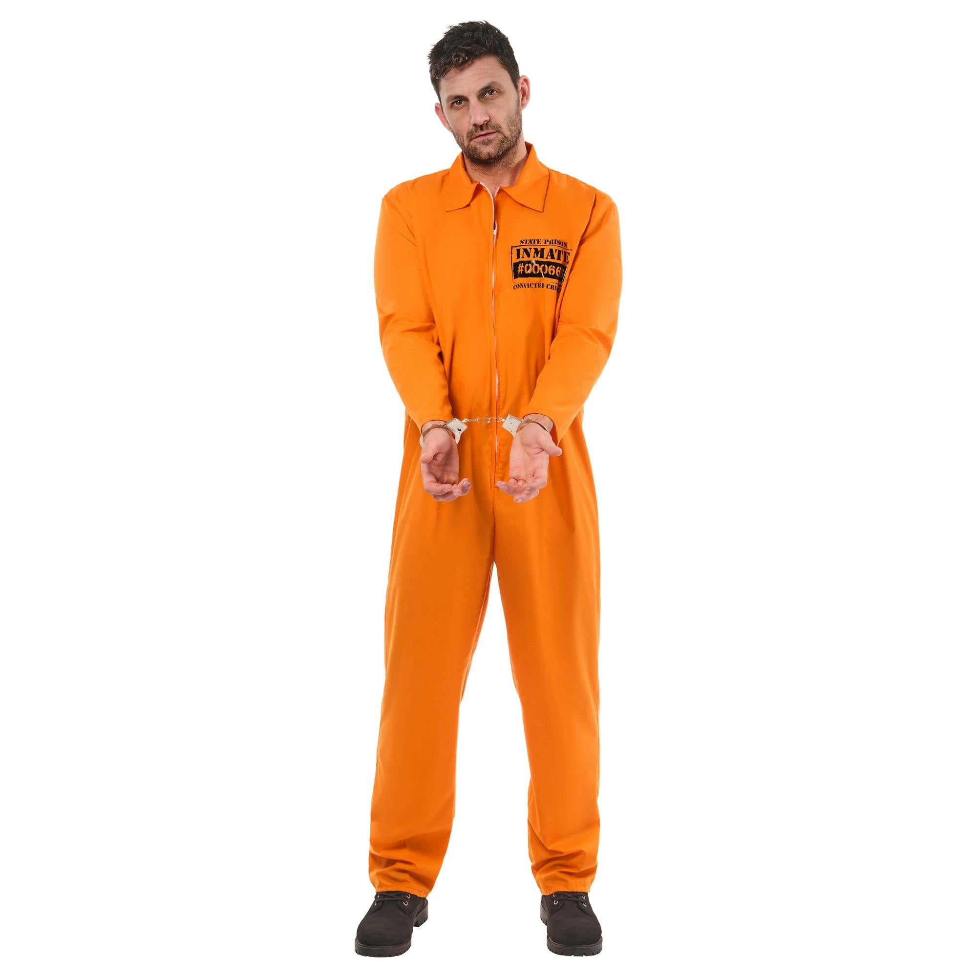 Bristol Novelty Unisex Orange Adult Convict Costume - Xl