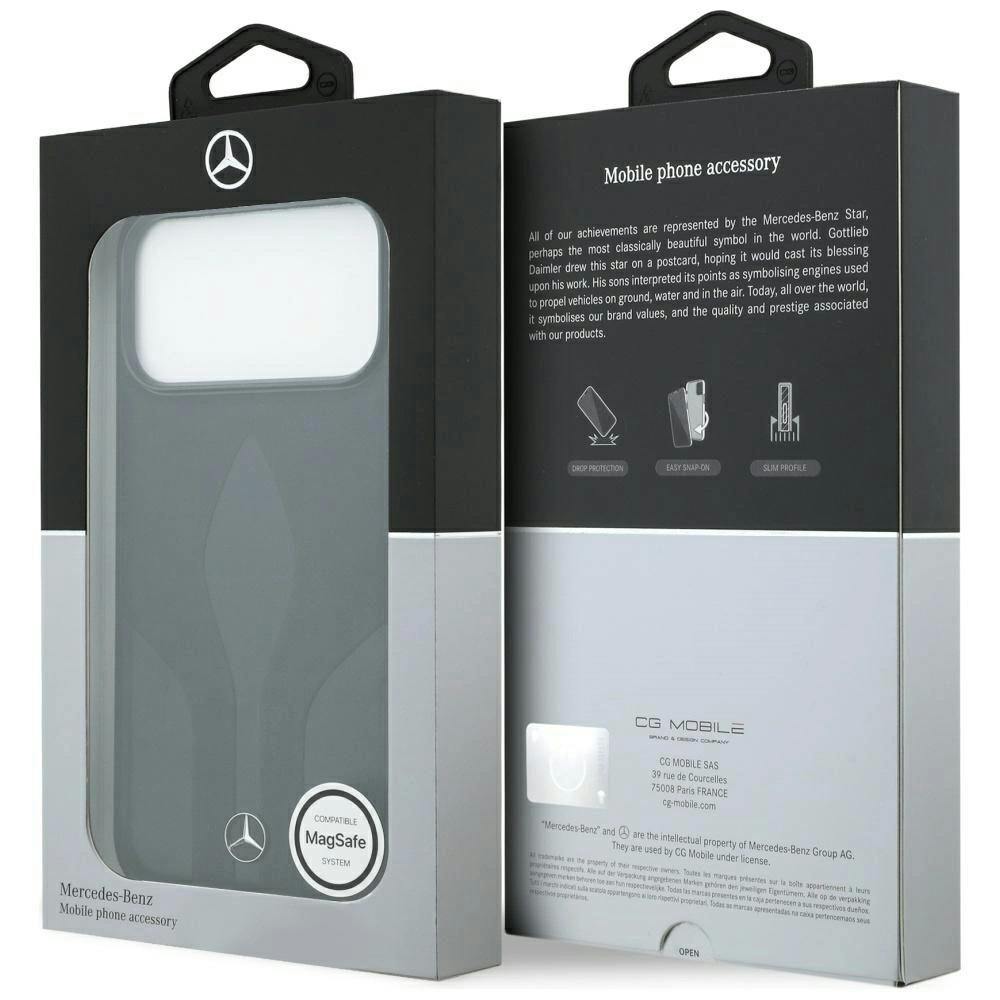 Mercedes Black Leather The Move Case With Magsafe For Iphone 17 Pro Max 6.9" - Mehmp17x25rolauk