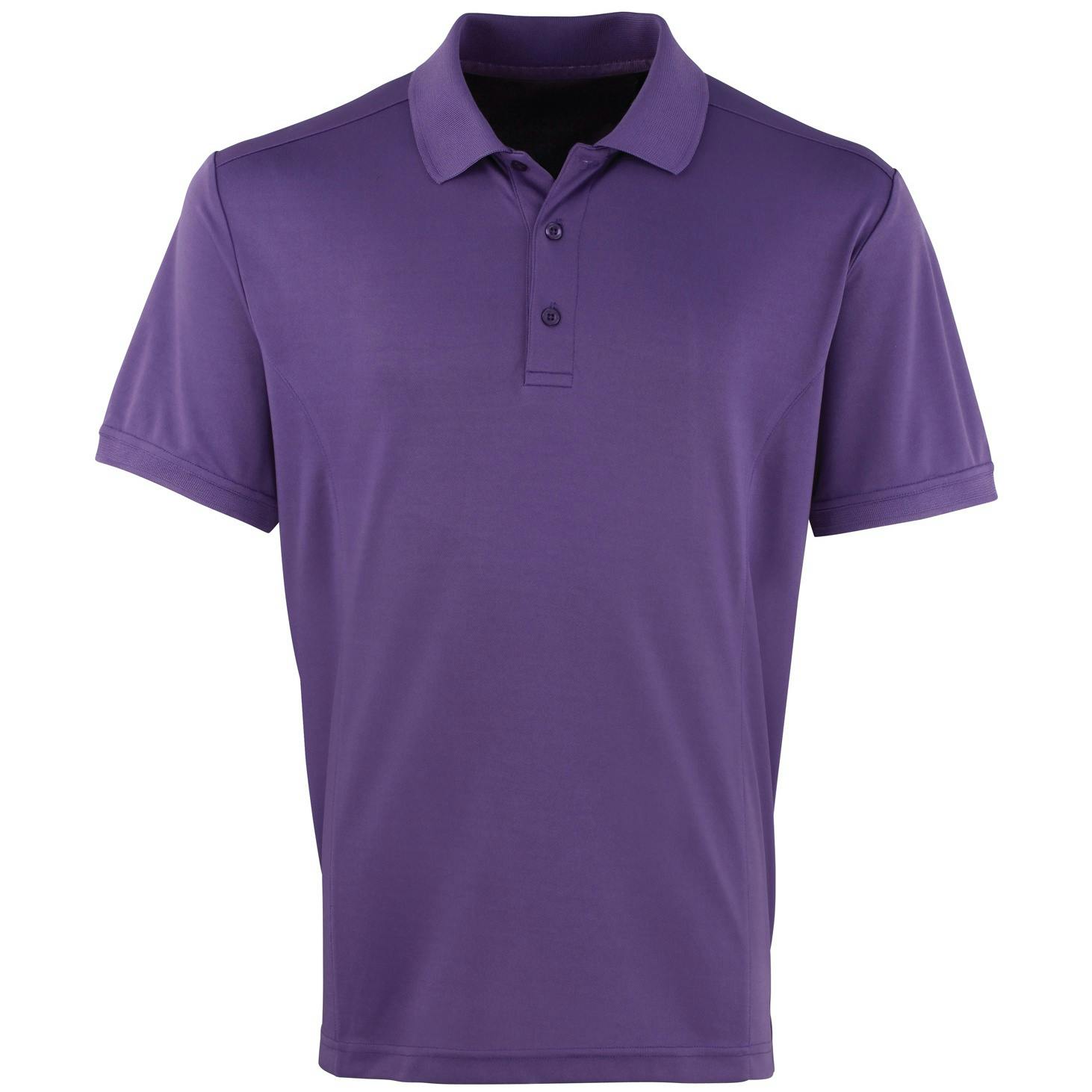 Premier Mens Coolchecker Pique Short Sleeve Polo T-Shirt (Purple) - Size 4XL - Image 3