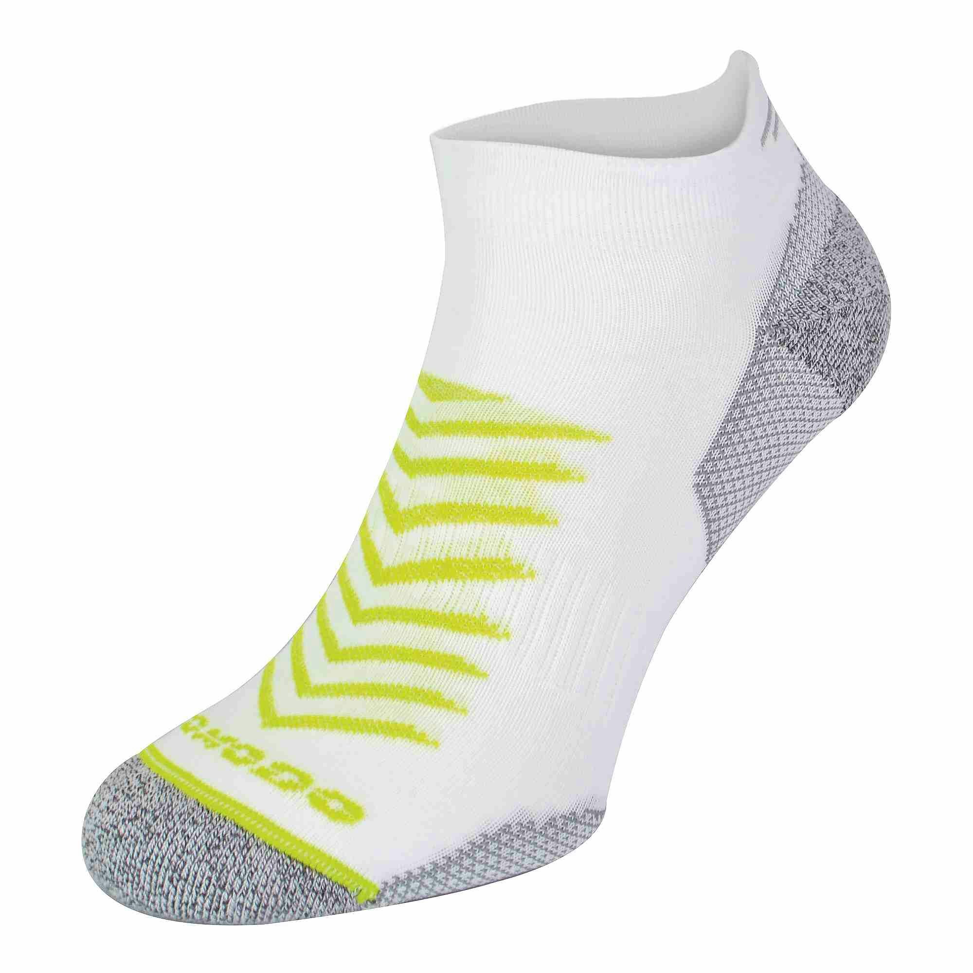 Comodo Men's White 1 Pack Hi Viz Reflective Coolmax Running Socks For Summer - Lime Size 3-5 Uk