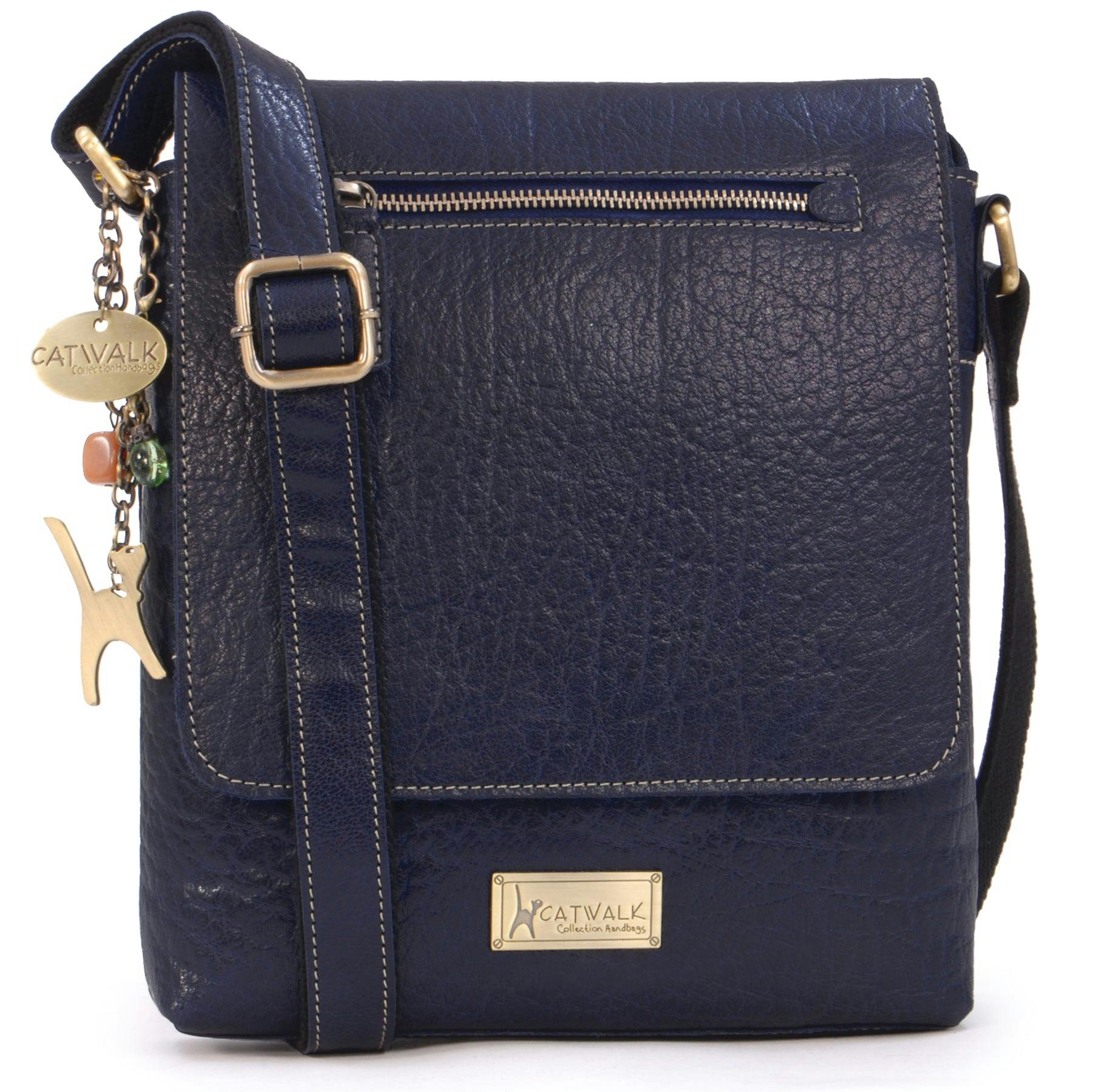 Catwalk Collection Handbags Blue Anja - Messenger Bag