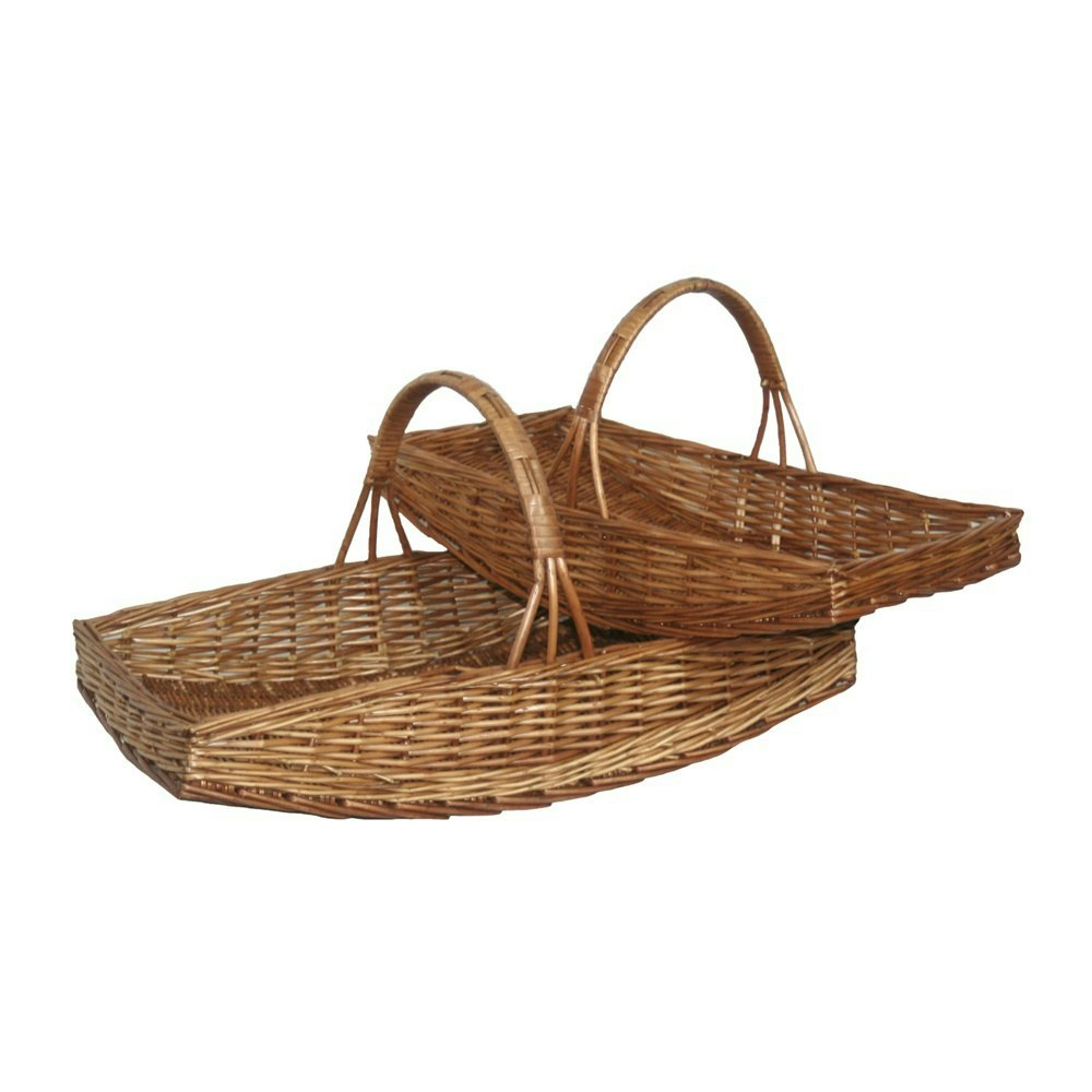 Red Hamper Red/Brown Hamper Double Steamed Willow Garden Trug - Garden Trug Set Of Size 2