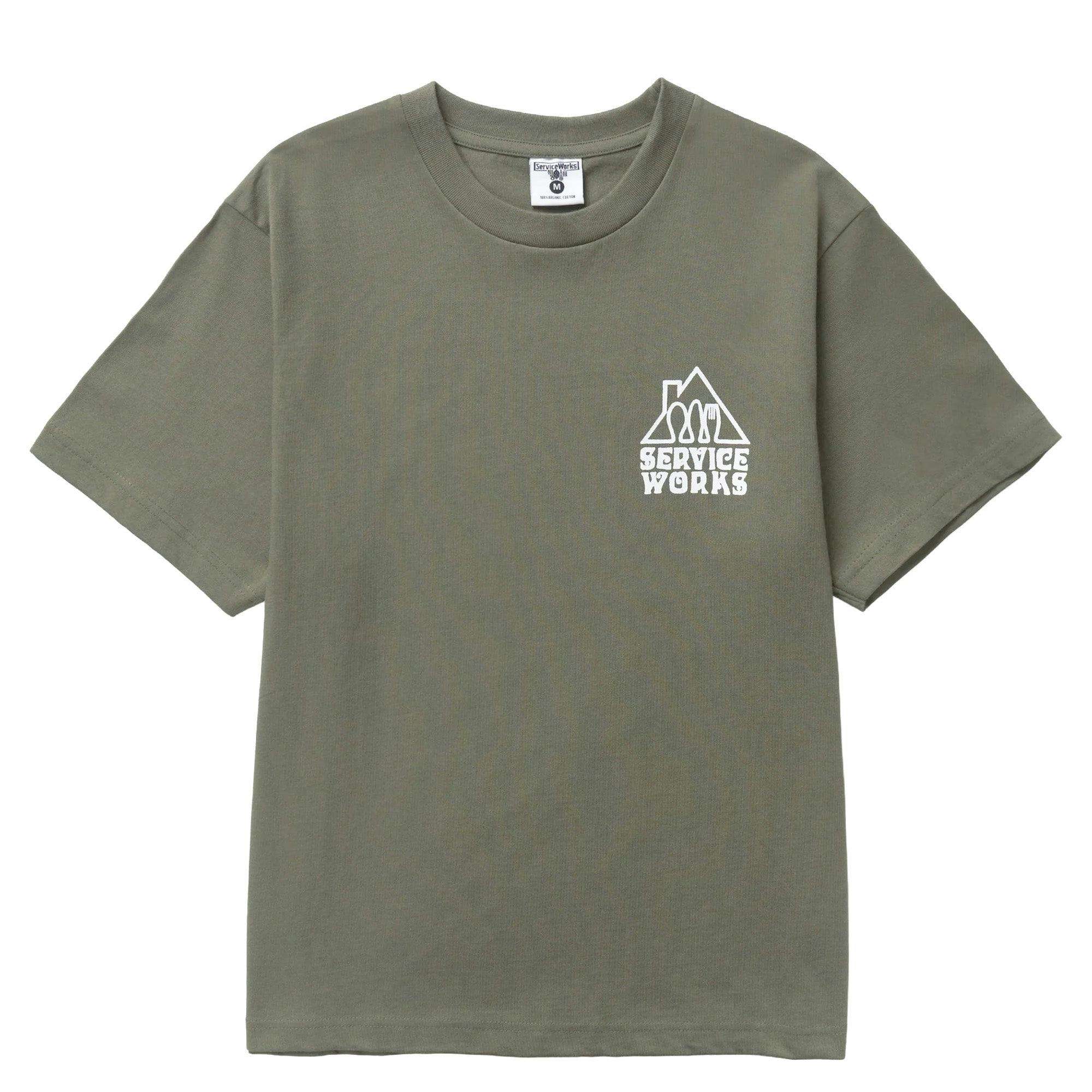 Service Works Home Comforts T-Shirt - Olive - Medium