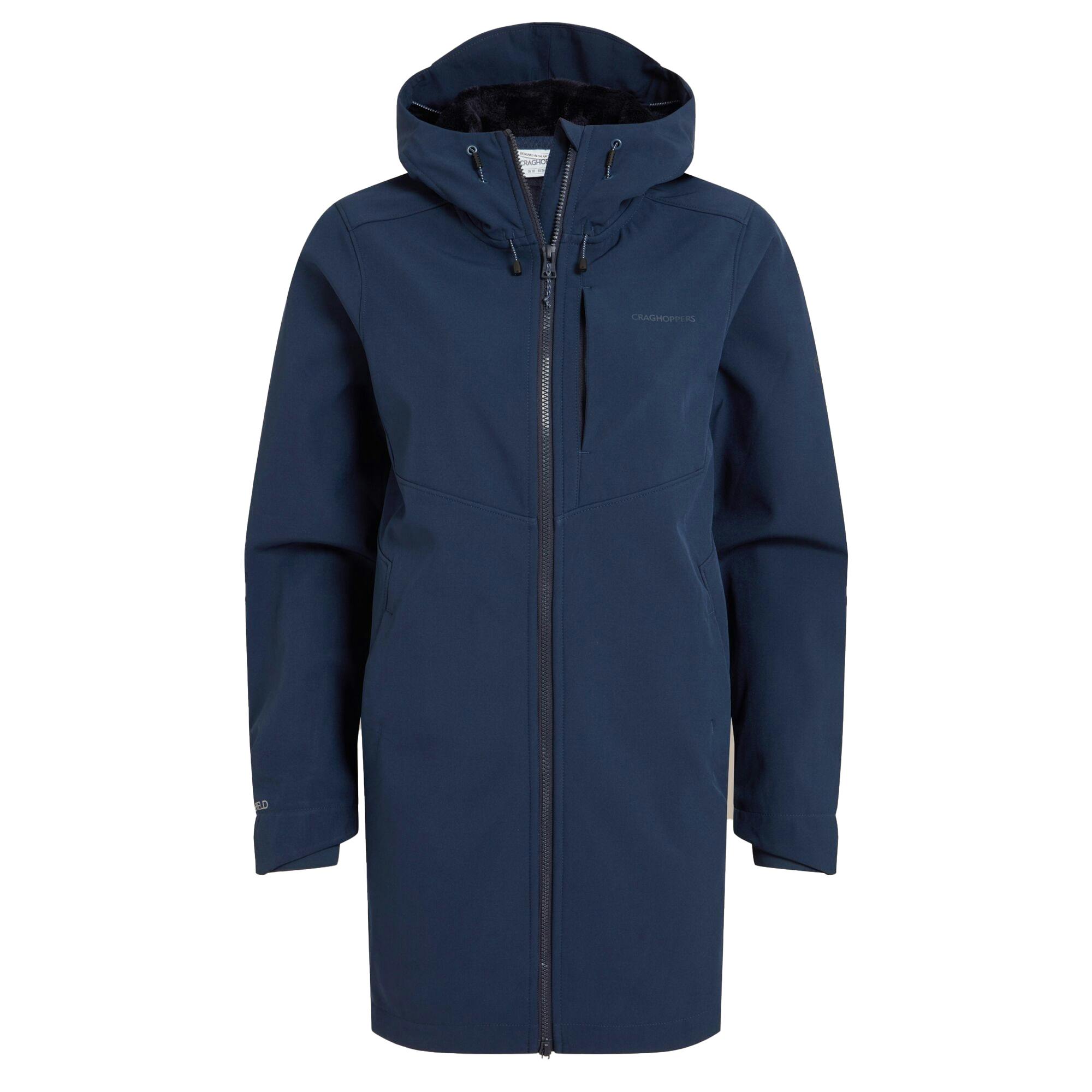 Craghoppers Women's Blue Hopegill Hooded Jacket - Navy - 14 Uk - Navy - 91% Recycled Polyester/9% Polyester