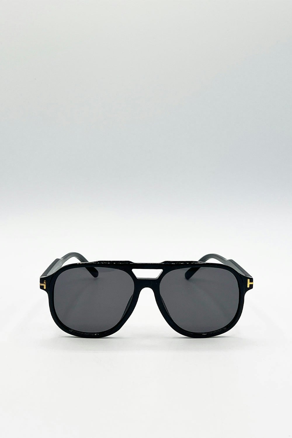 Svnx Black Oversized Navigator Sunglasses In - Back - One Size