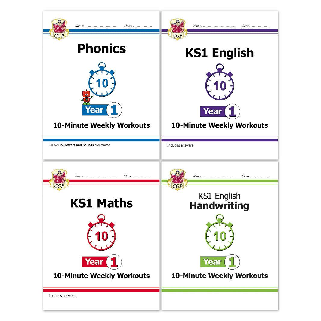 CGP KS1 Year 1 10-Minute Weekly Workout Bundle – Ages 5-6, Paperback NEW - Image 4