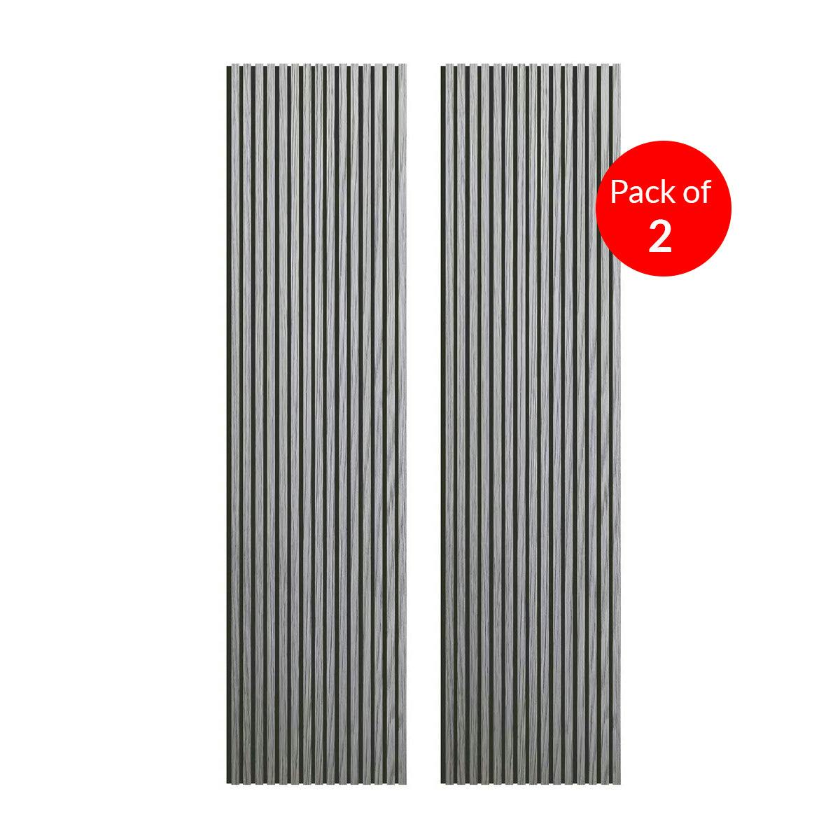 Rackhams Dark/Brown/Grain Linear Acoustic Wall Panel - Pet + Mdf, Wood Size: 2400*600*21Mm (Pack Of 2)