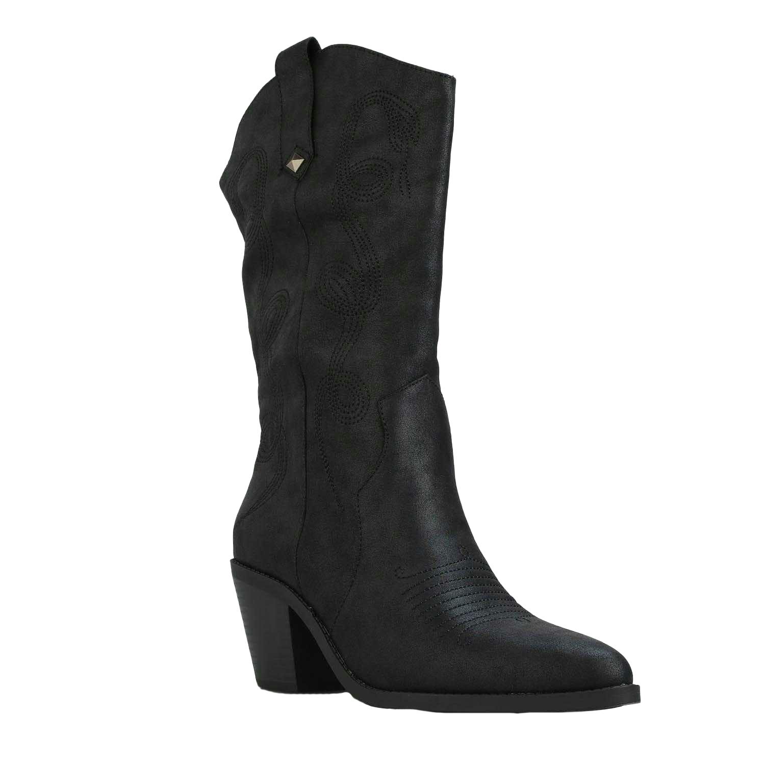 Rocket Dog Women's Black Feria Embroidered Cowboy Boots - 6 Uk - 100% Mixed