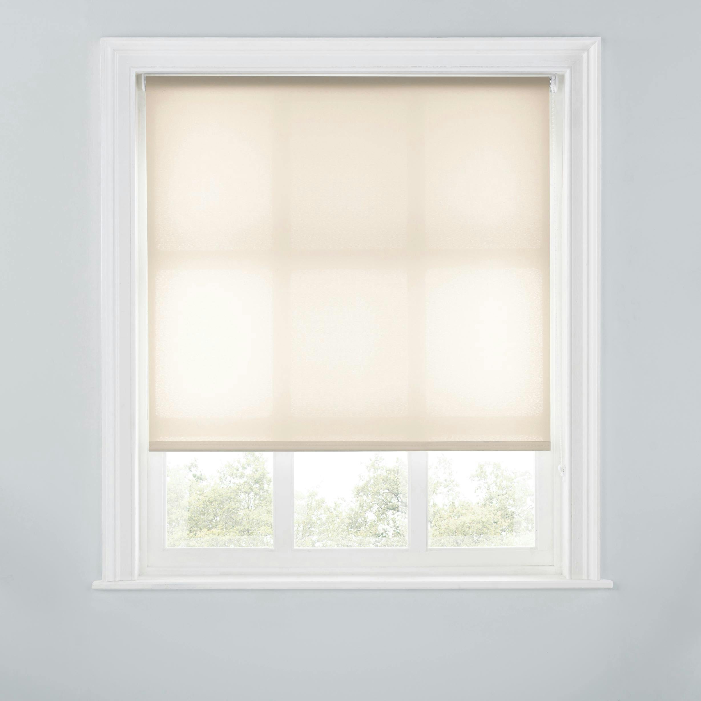 A.unique Home Light Trimmable Day Roller Blind - 4Ft - Taupe - 120Cm(W) X 170Cm(L)