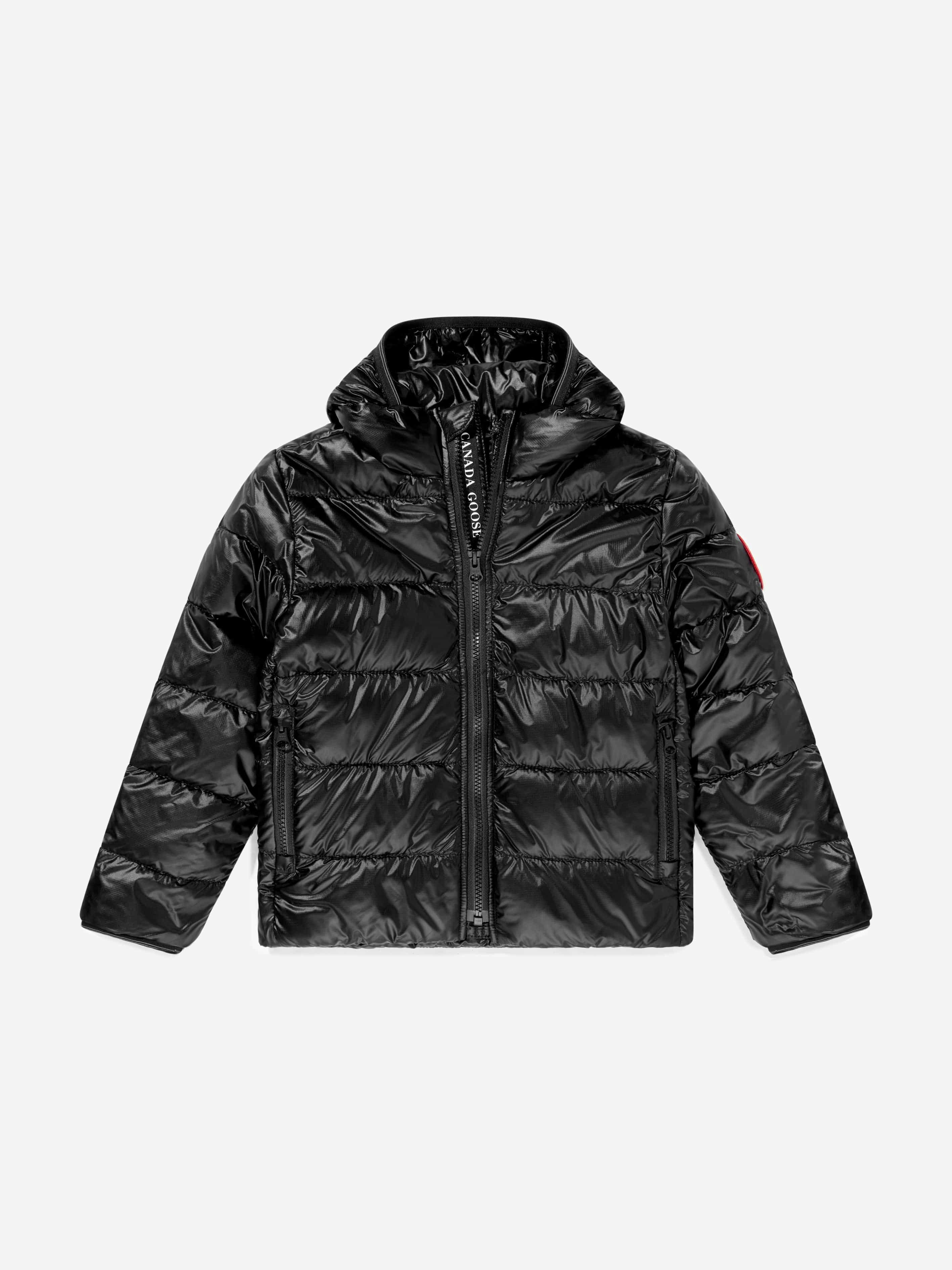 Canada Goose Boys Black Kids Crofton Down Hooded Jacket In - 4 - 5 Yrs