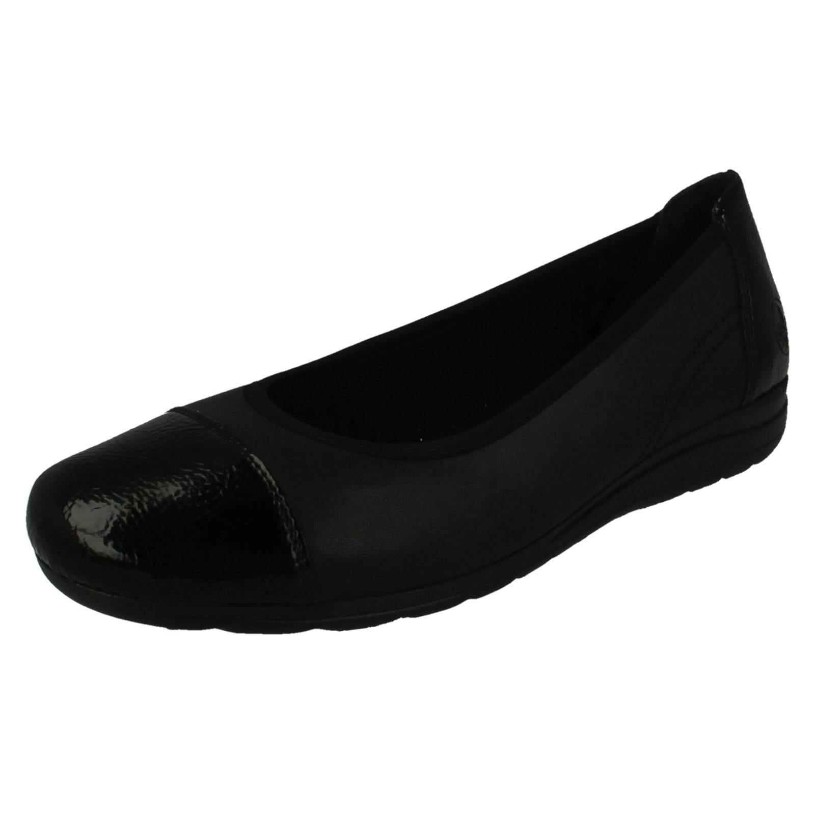 Rieker Women's Black Slip On Ballet Pumps L9351 - Uk 7.5
