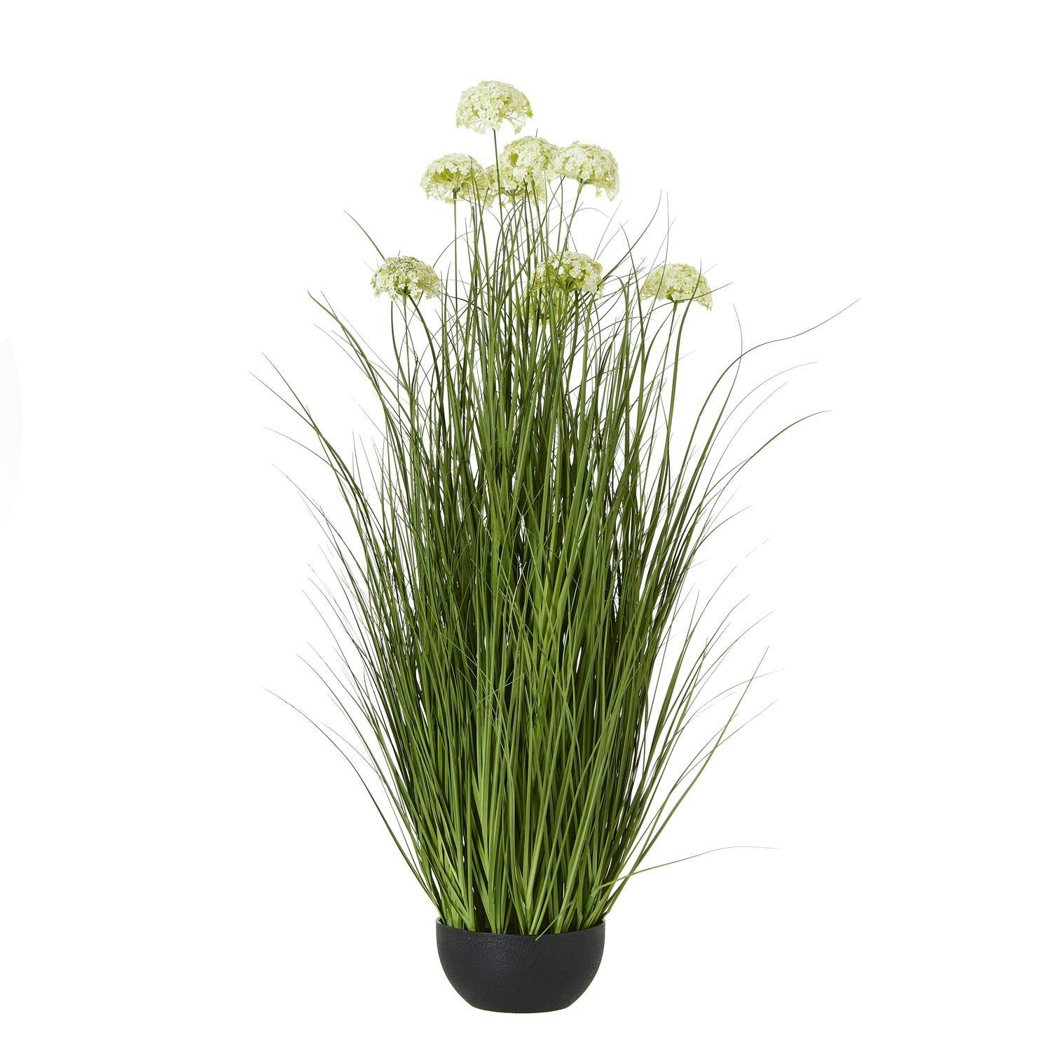 Hill Interiors White Allium Artificial Potted Plant - One Size