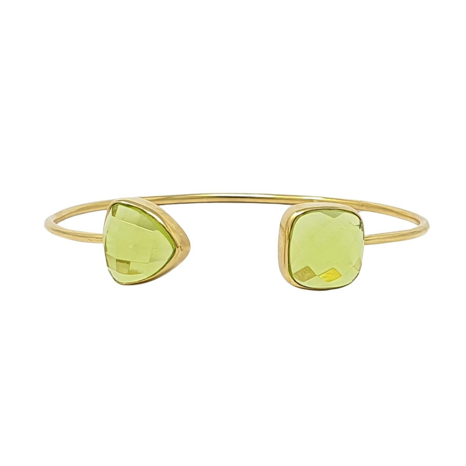 Harfi Gold Vermeil Peridot Glow August Birthstone Bangle Bracelet