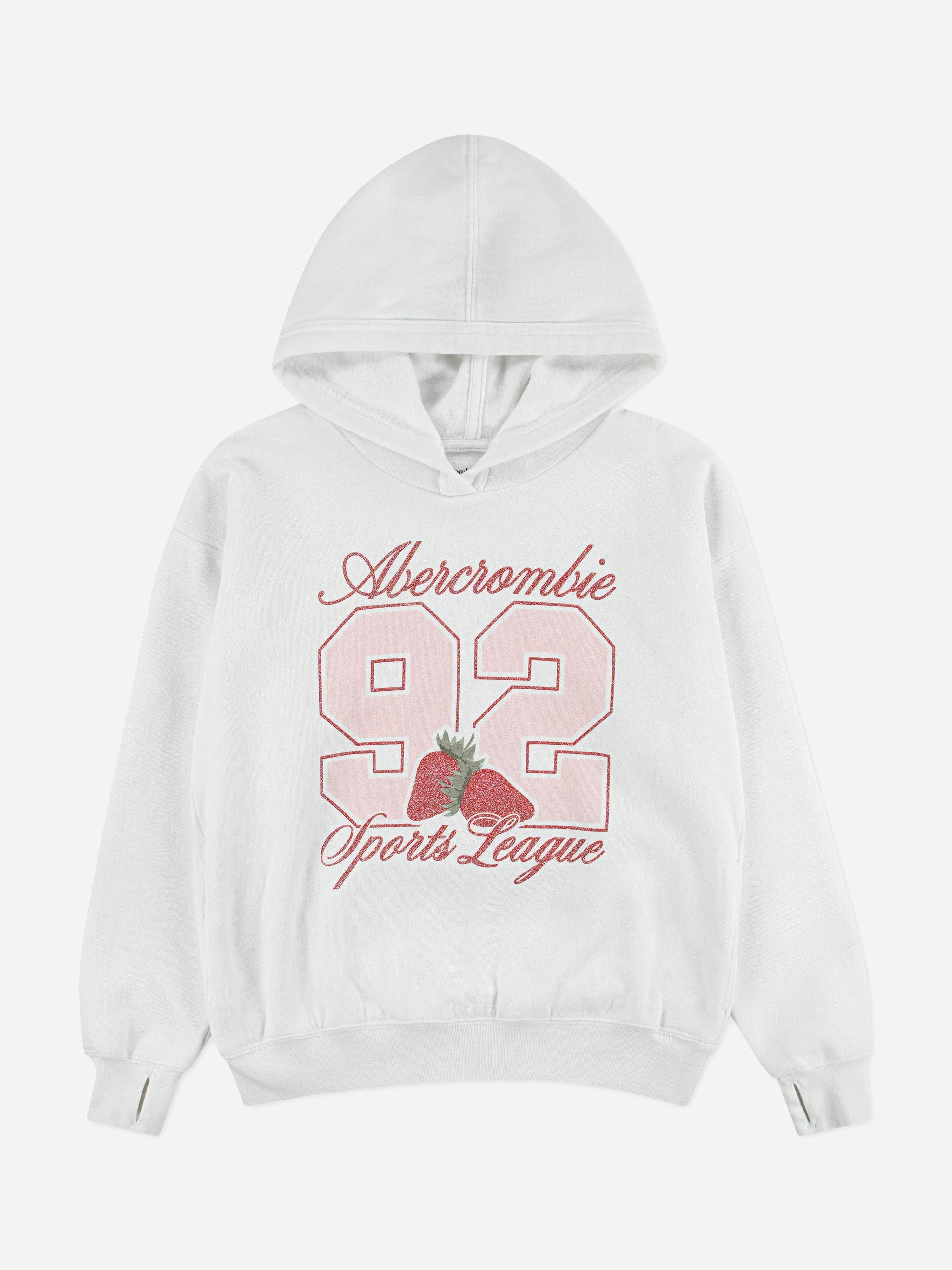 Abercrombie & Fitch Girls White 52 Strawberry Hoodie In - 13 - 14 Yrs