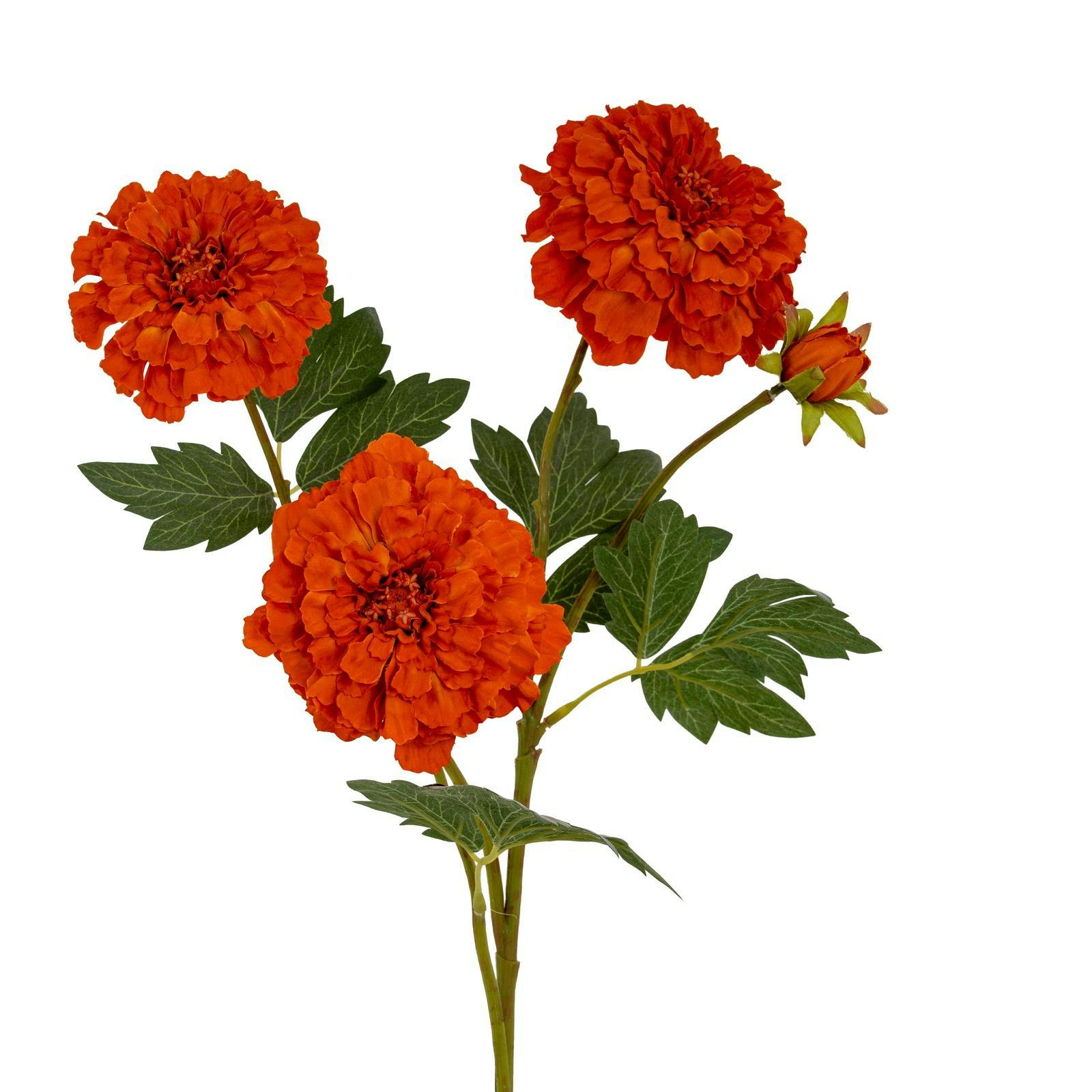 Hill Interiors Red African Marigold Artificial Flower Spray - One Size