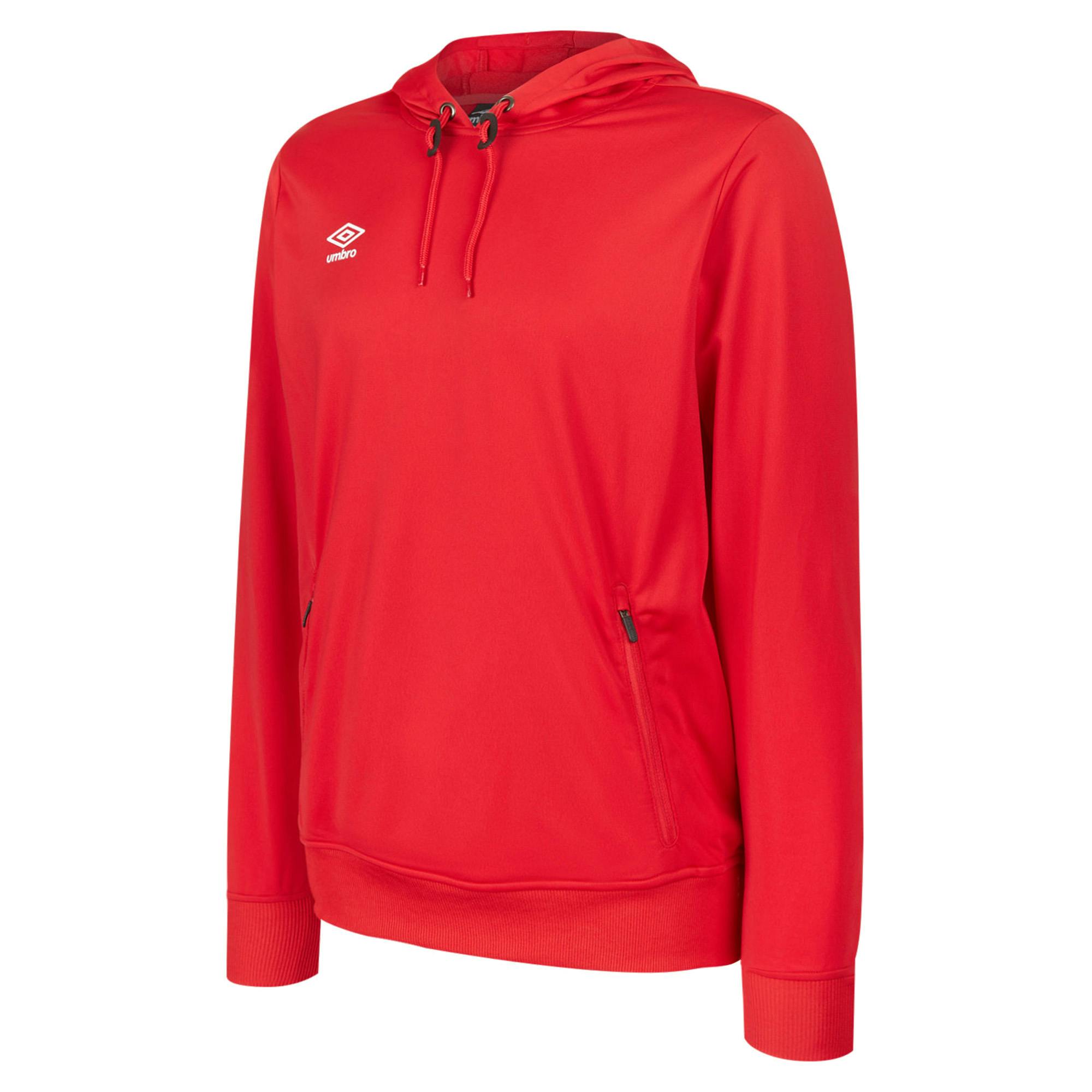 Umbro Childrens/Kids Club Essential Polyester Drawstring Hoodie - Vermillion - 13 Years - Vermillion - 100% Polyester