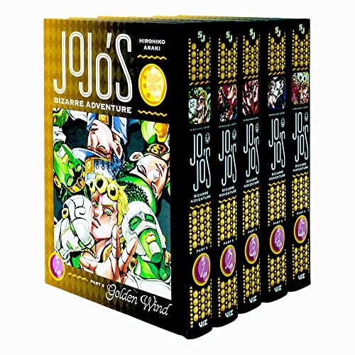 Viz Media Golden Jojo's Bizarre Adventure Part 5- Wind Series Books Collection Set (Vol 1-5) By Hirohiko Araki Size 5