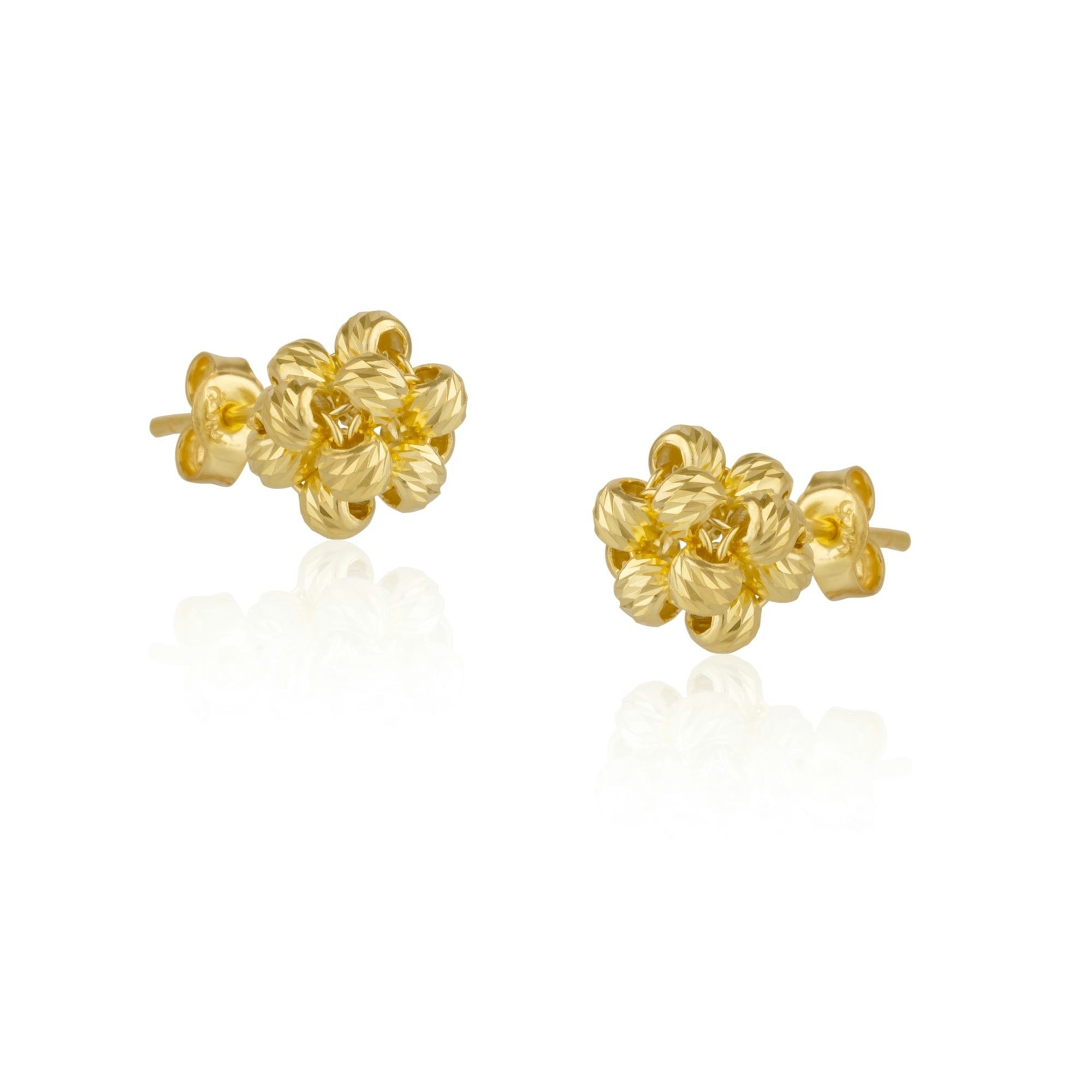Spero London Silver/Gold Sterling Dorissa Beaded Stud Earrings