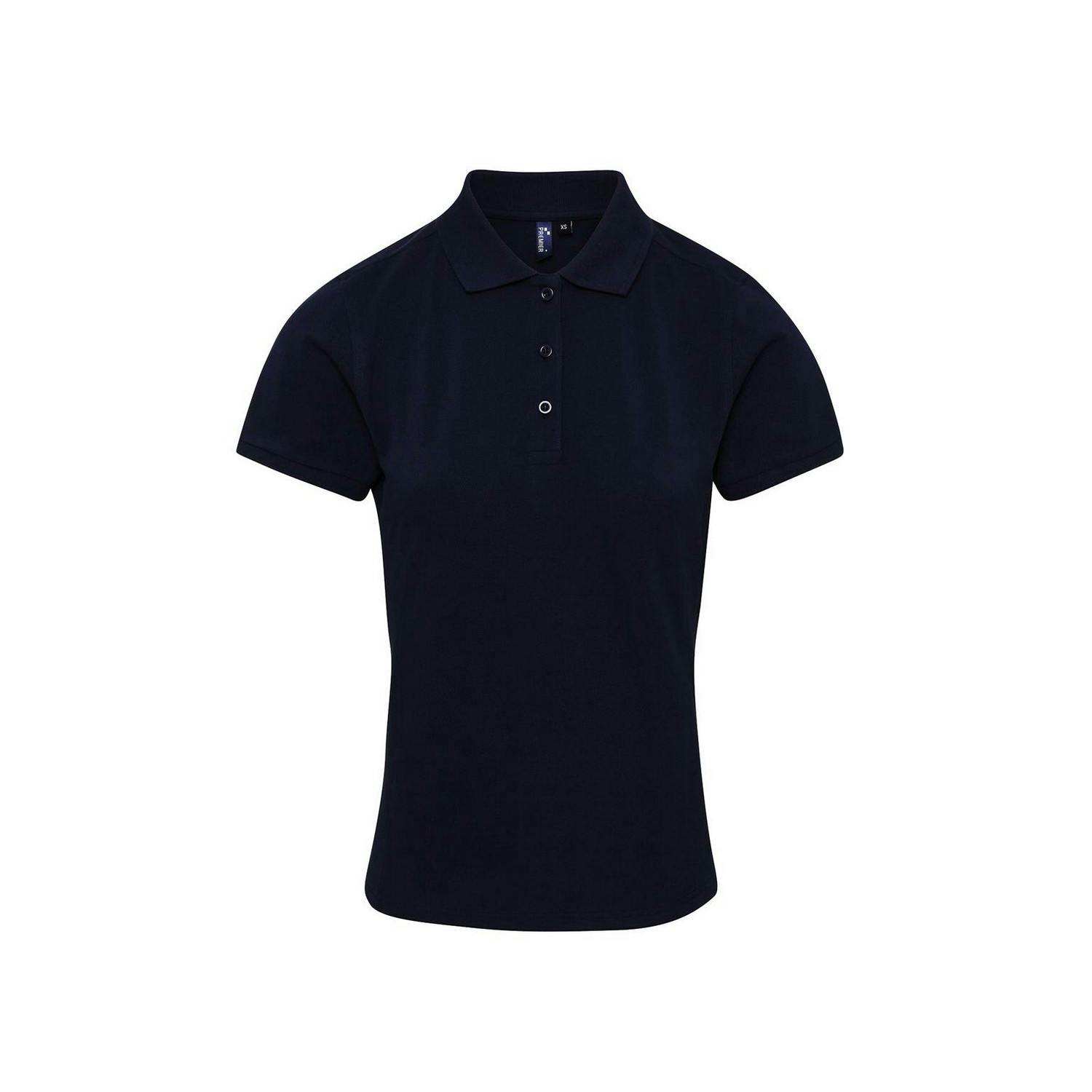 Premier (Xl, Navy) Womens/Ladies Coolchecker Plus Polo Shirt - Image 3