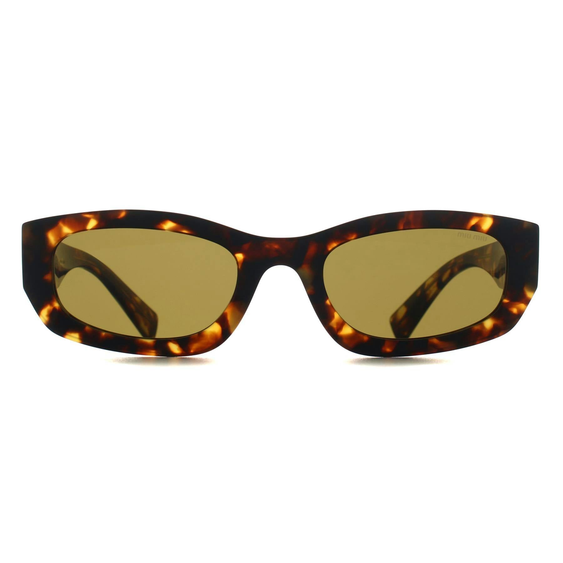 Miu Miu Woman Sunglass MU B04S - Frame color: Havana Honey, Lens color: Dark Brown - Image 9