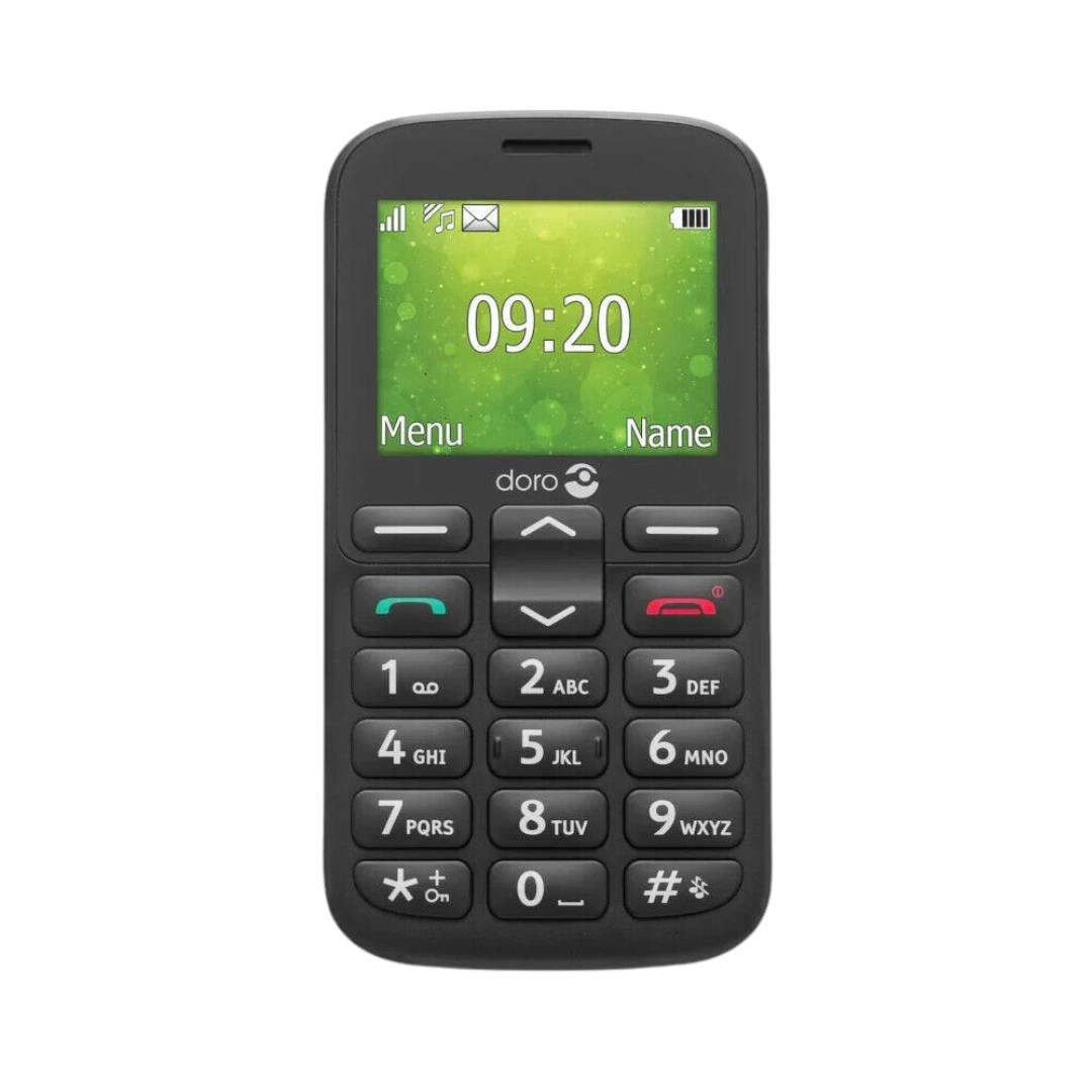 Doro Black 1380 2G Dual Sim Basic Phone With Large Buttons