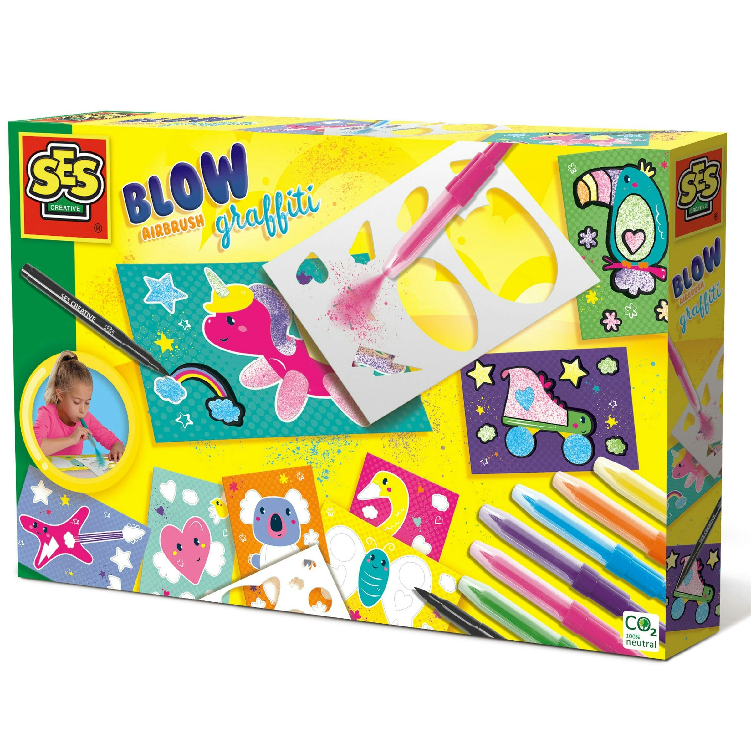 SES Creative Blow Airbrush Graffiti Art Set - Multi - Image 4