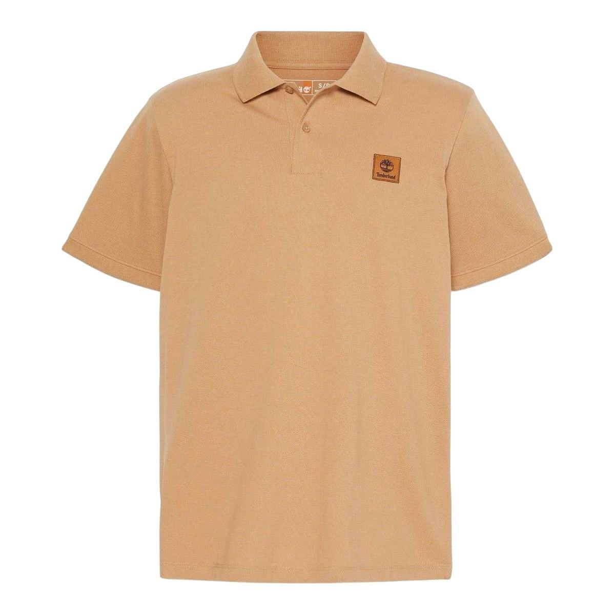 Timberland Men's Badge Regular Short-Sleeved Polo Shirt - Wheat - M - Wheat