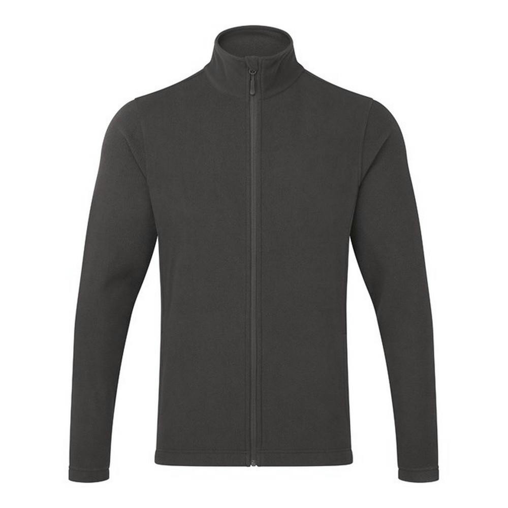 Premier Mens Recyclight Microfleece Full Zip Jacket (Dark Grey) - Size Small - Image 3